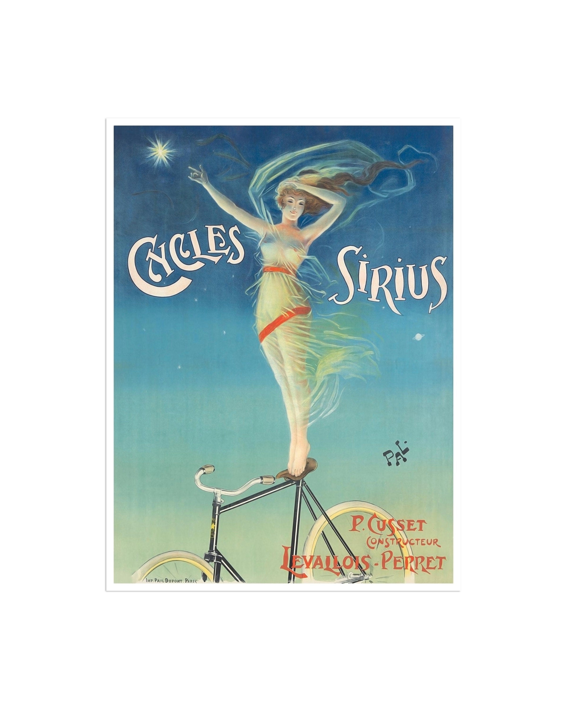 Biking Poster Vintage Cycling Decor Bicycle Art (H772)