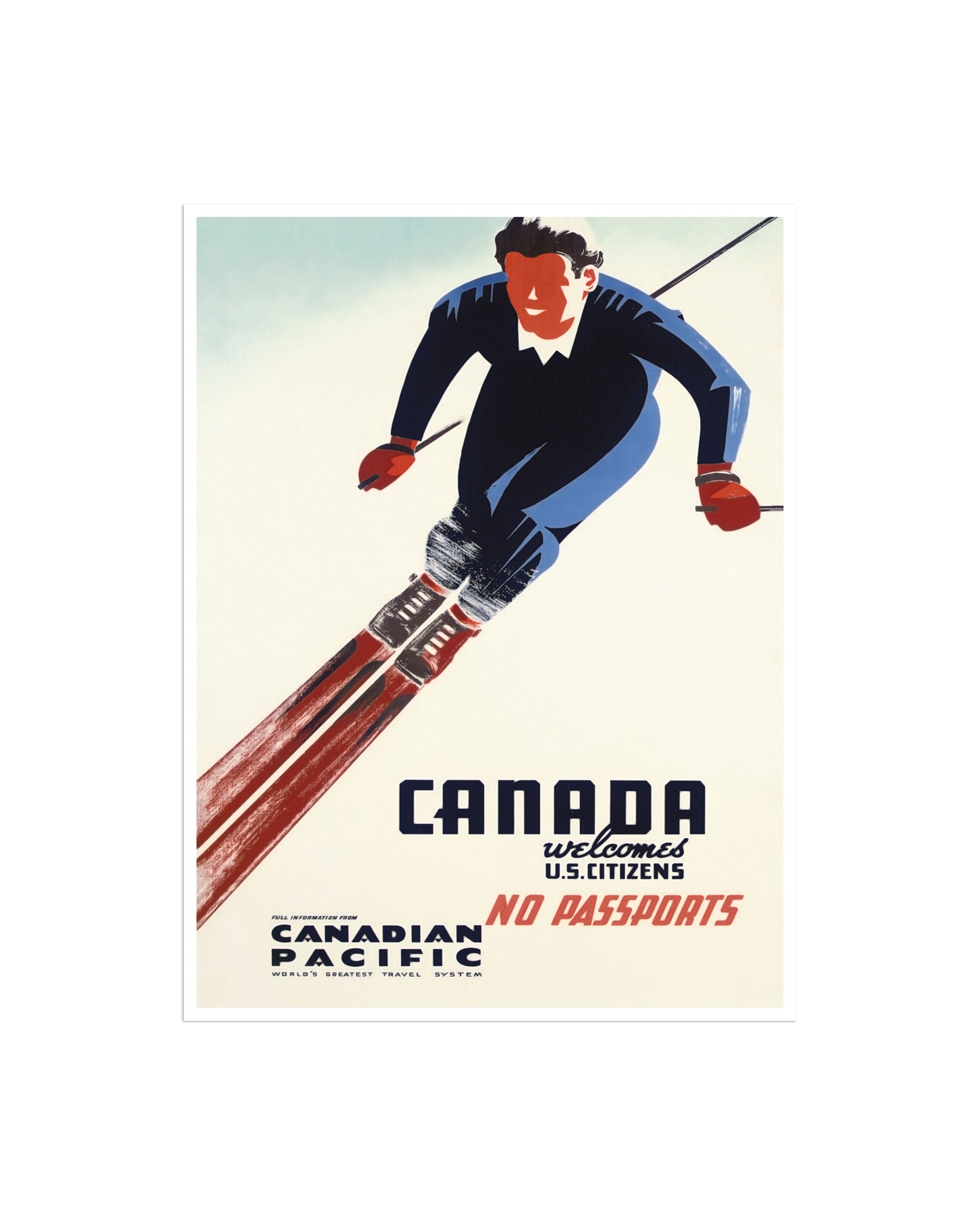 Canada Ski Poster Travel Art Vintage Print (H741)
