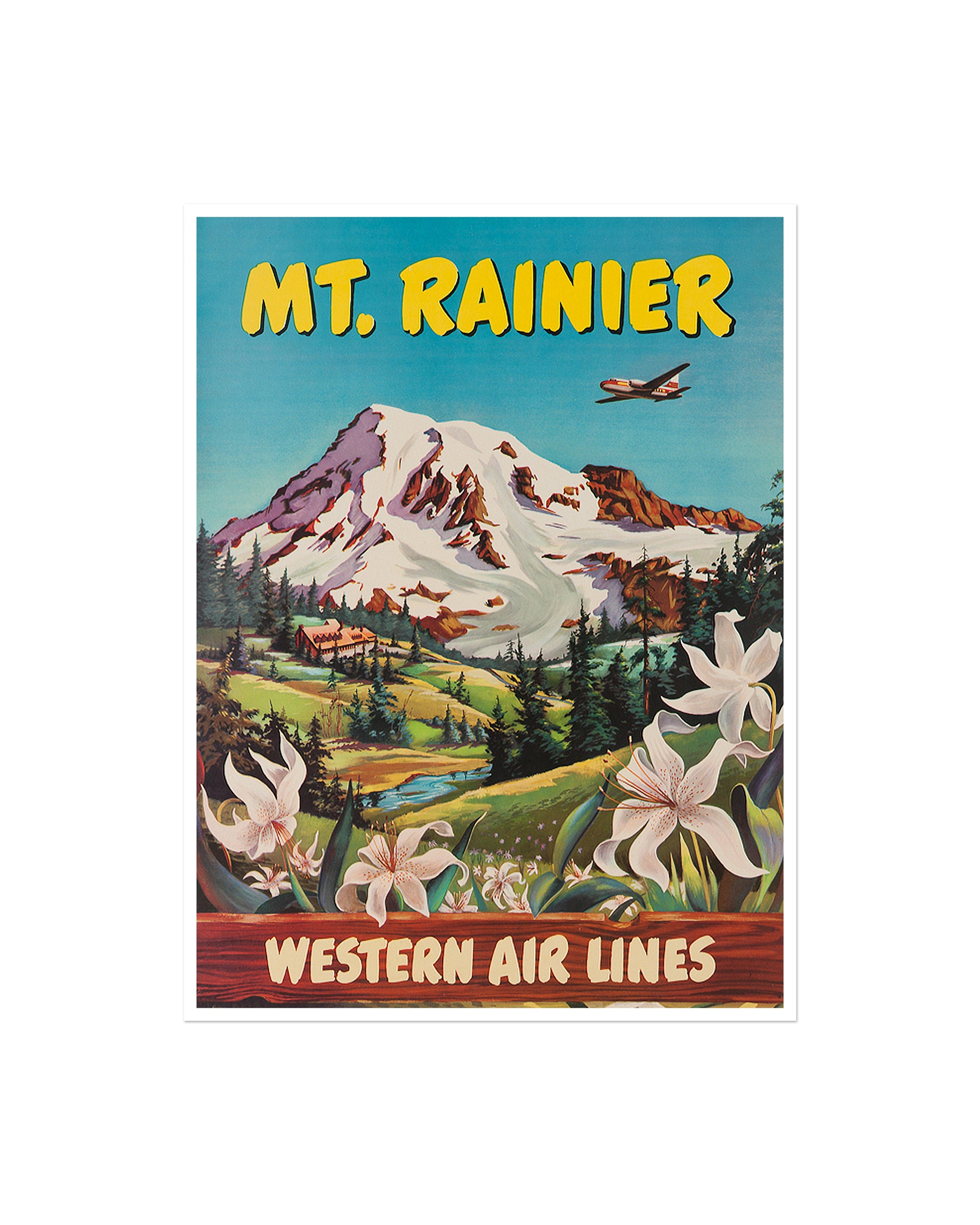 Mt. Rainier National Park Poster Travel Art Print Home Decor (XR2744)