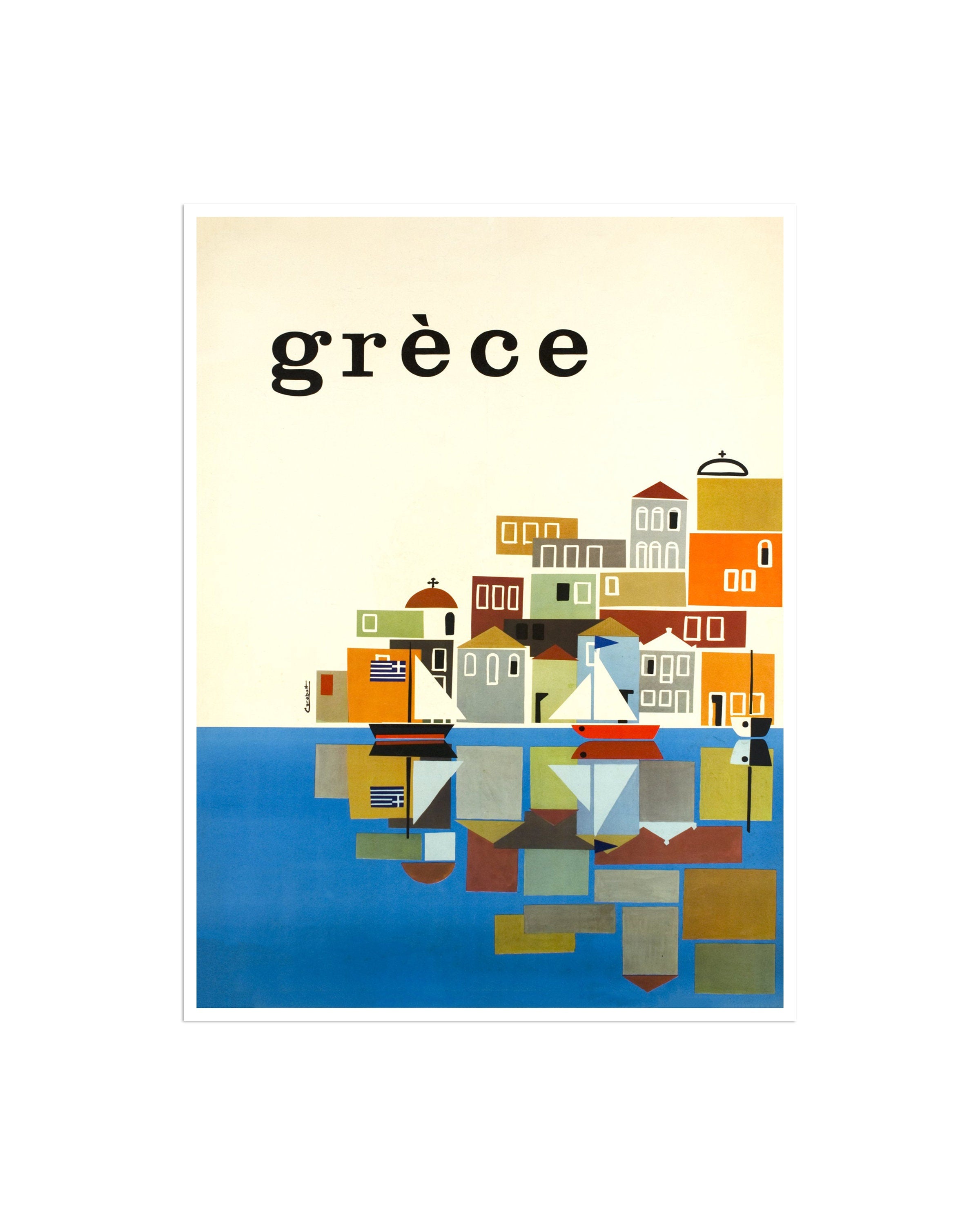 Greece Art Vintage Travel Poster Print Home Wall Greek Decor (XR2763)