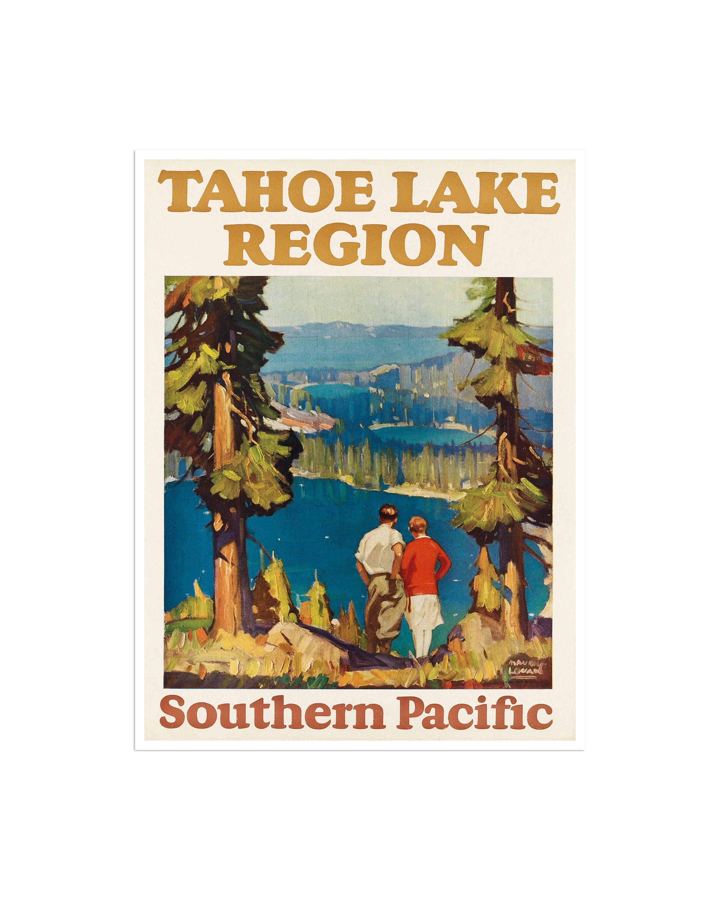Lake Tahoe Travel Poster Vintage Art Print (XR2730)