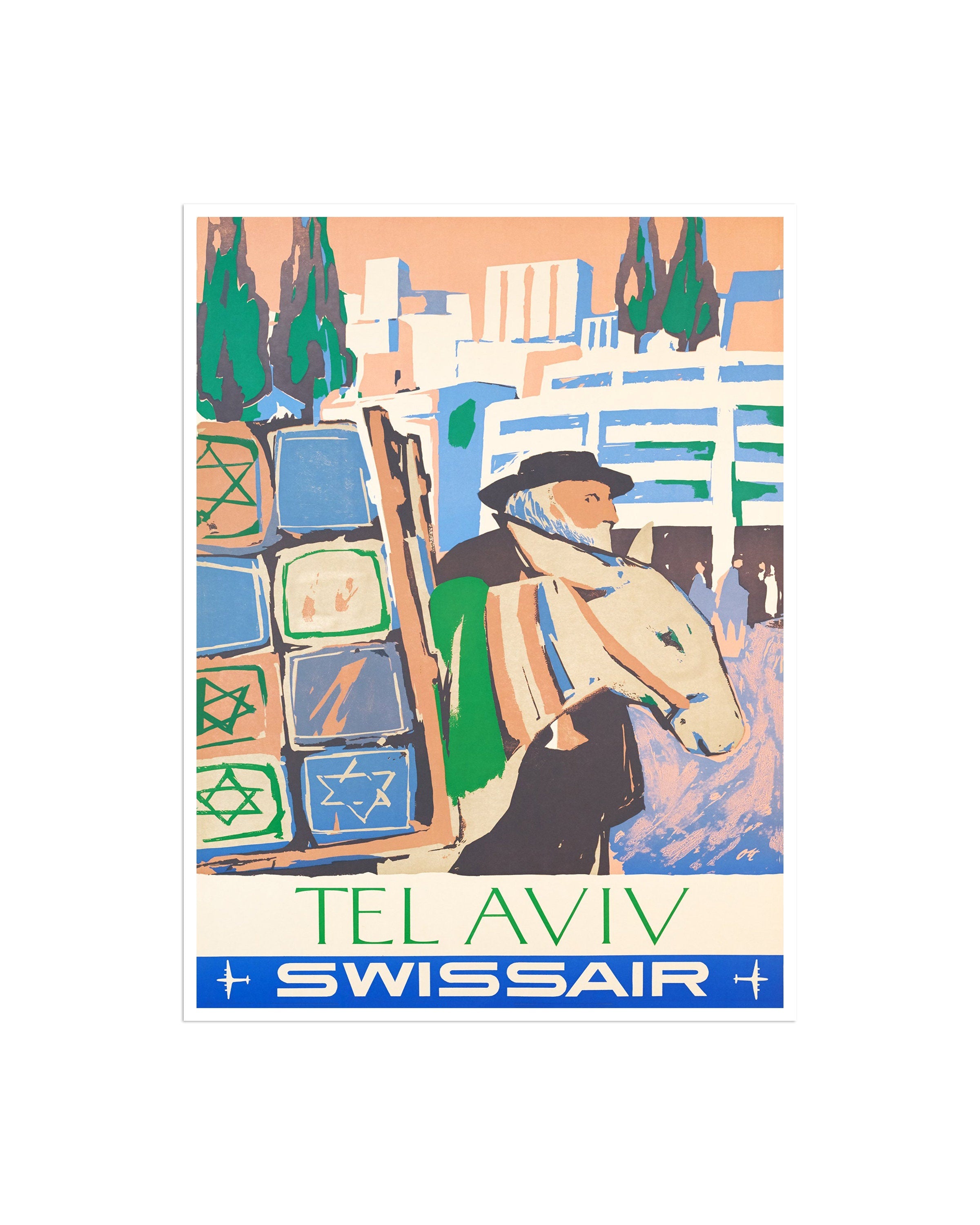 Israel Art Tel Aviv Vintage Travel Poster Print Home Wall Decor (XR2639)