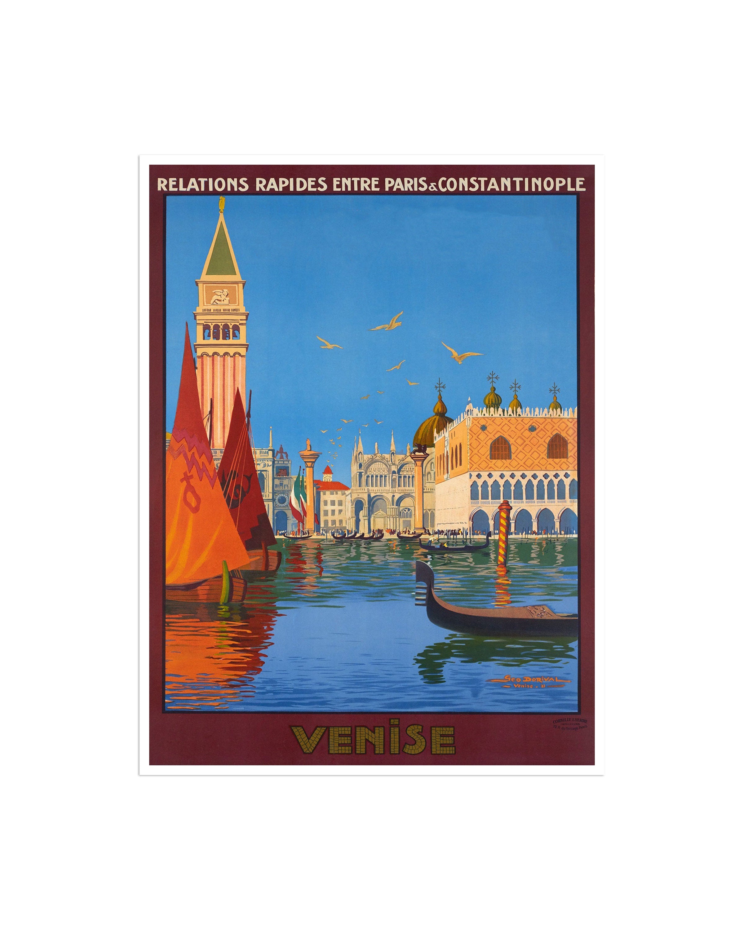 Venice Italy Art Travel Poster Vintage Home Decor Print (XR2635)