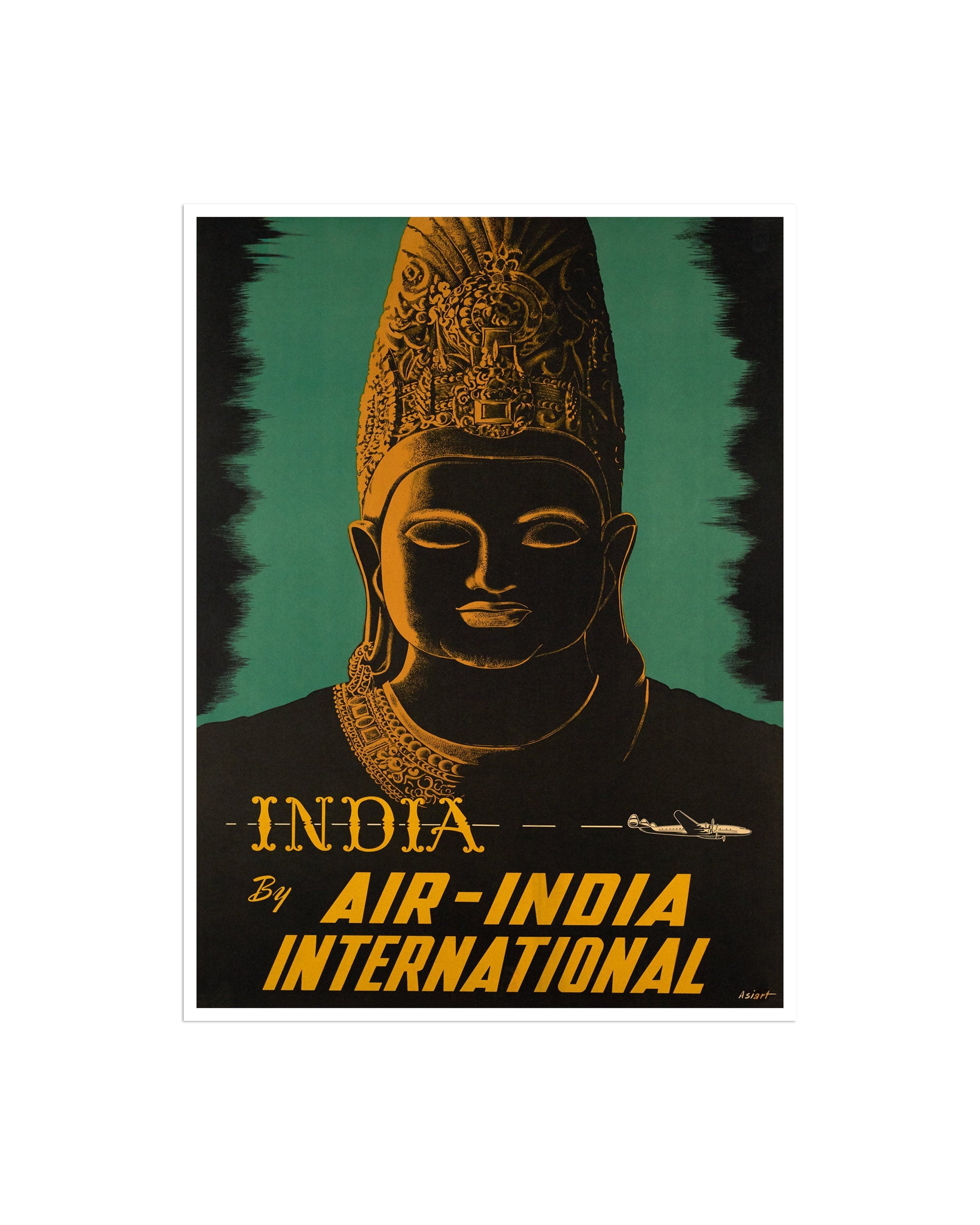 India Travel Poster Statue Wall Art Print Vintage (XR2628)