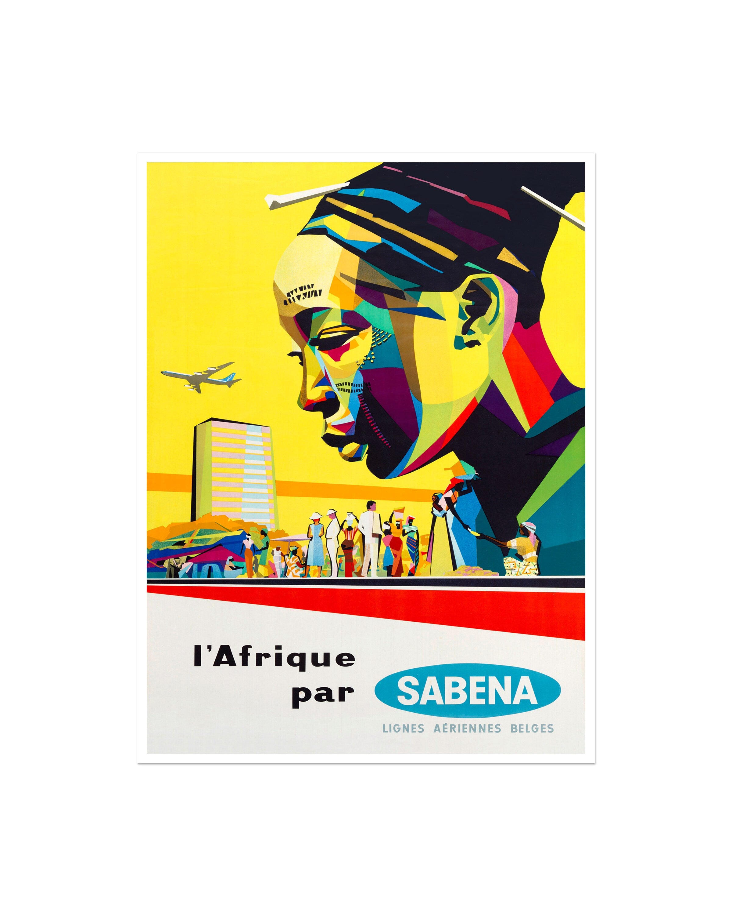 Sabena Air Lines Africa Travel Poster