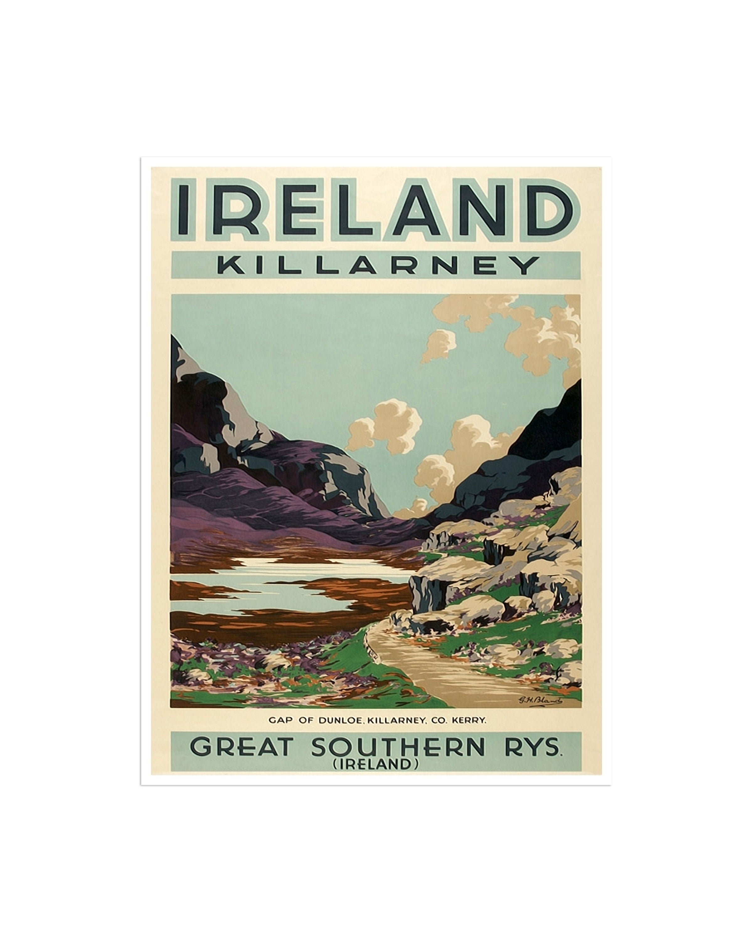 Ireland Art Killarney Travel Poster Irish Home Decor (XR2576)
