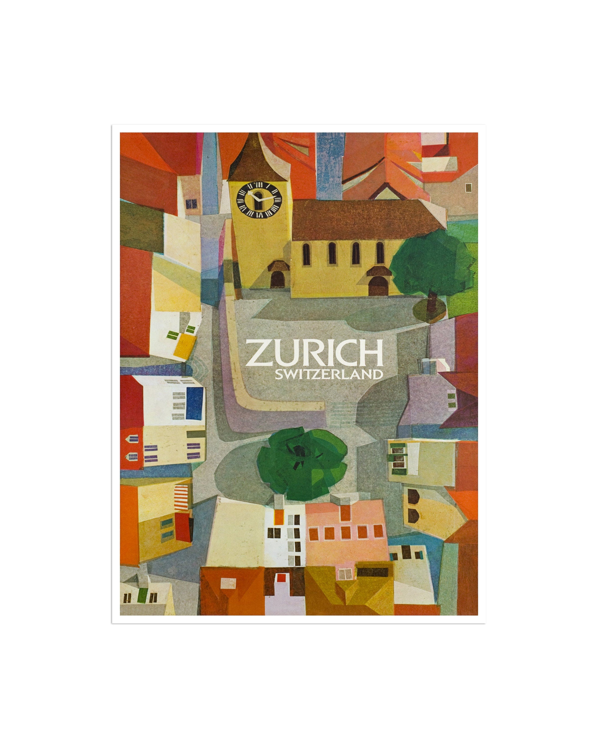 Zurich Poster Switzerland Art Print Swiss Home Decor (XR2624)