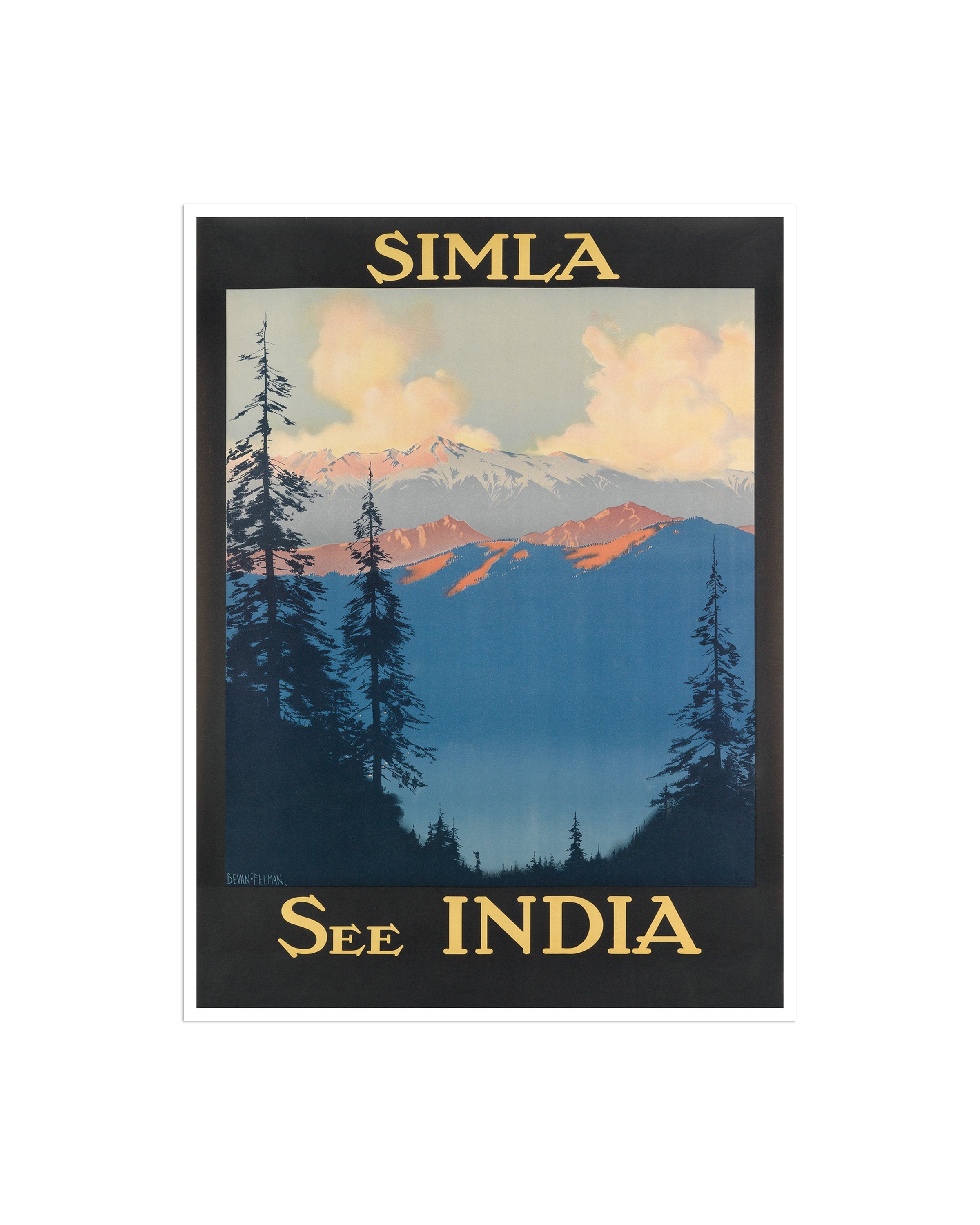 India Travel Poster Simla Home Decor Retro Art Print (XR2741)