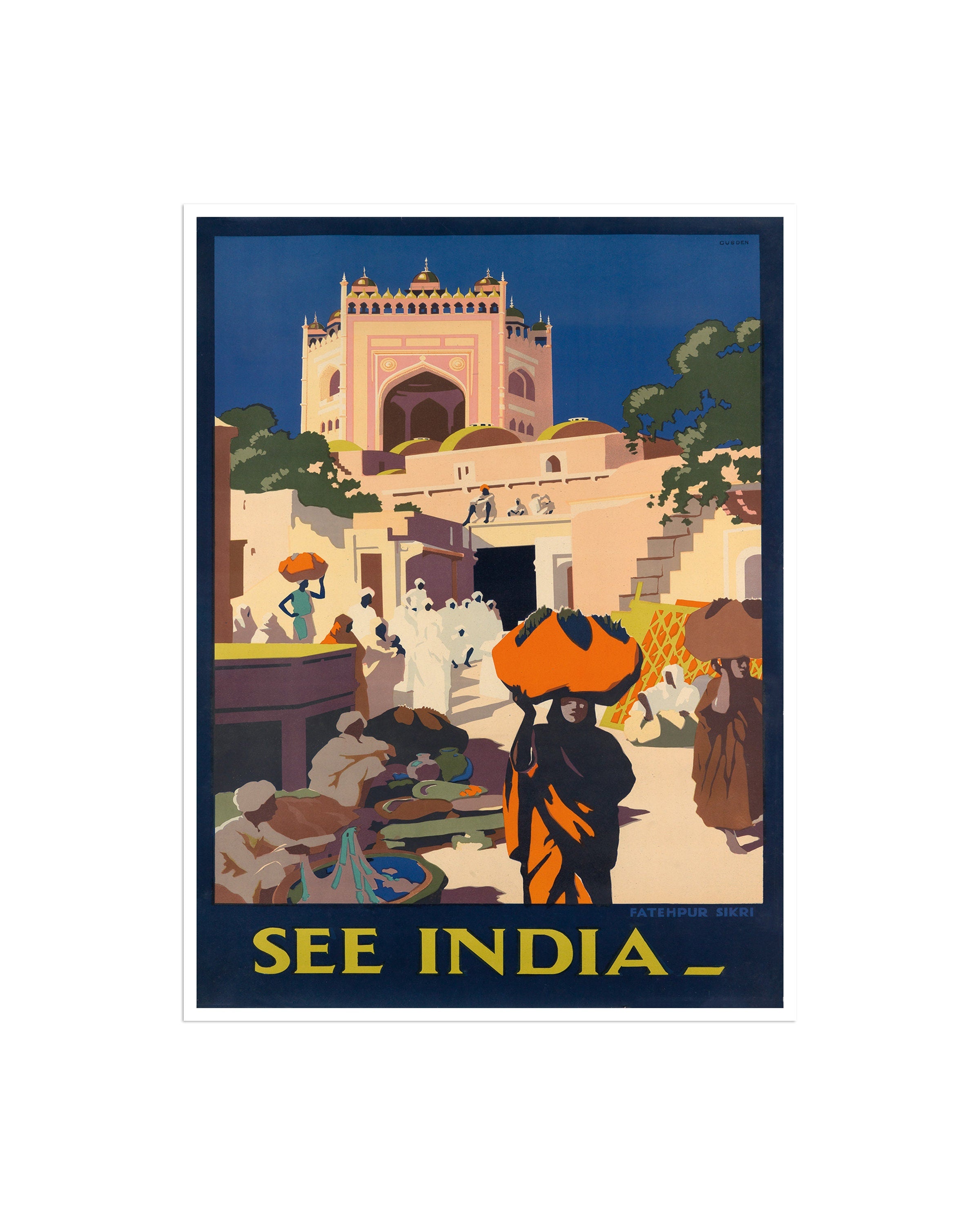 India Travel Art Poster Home Decor Retro Print (XR2740)