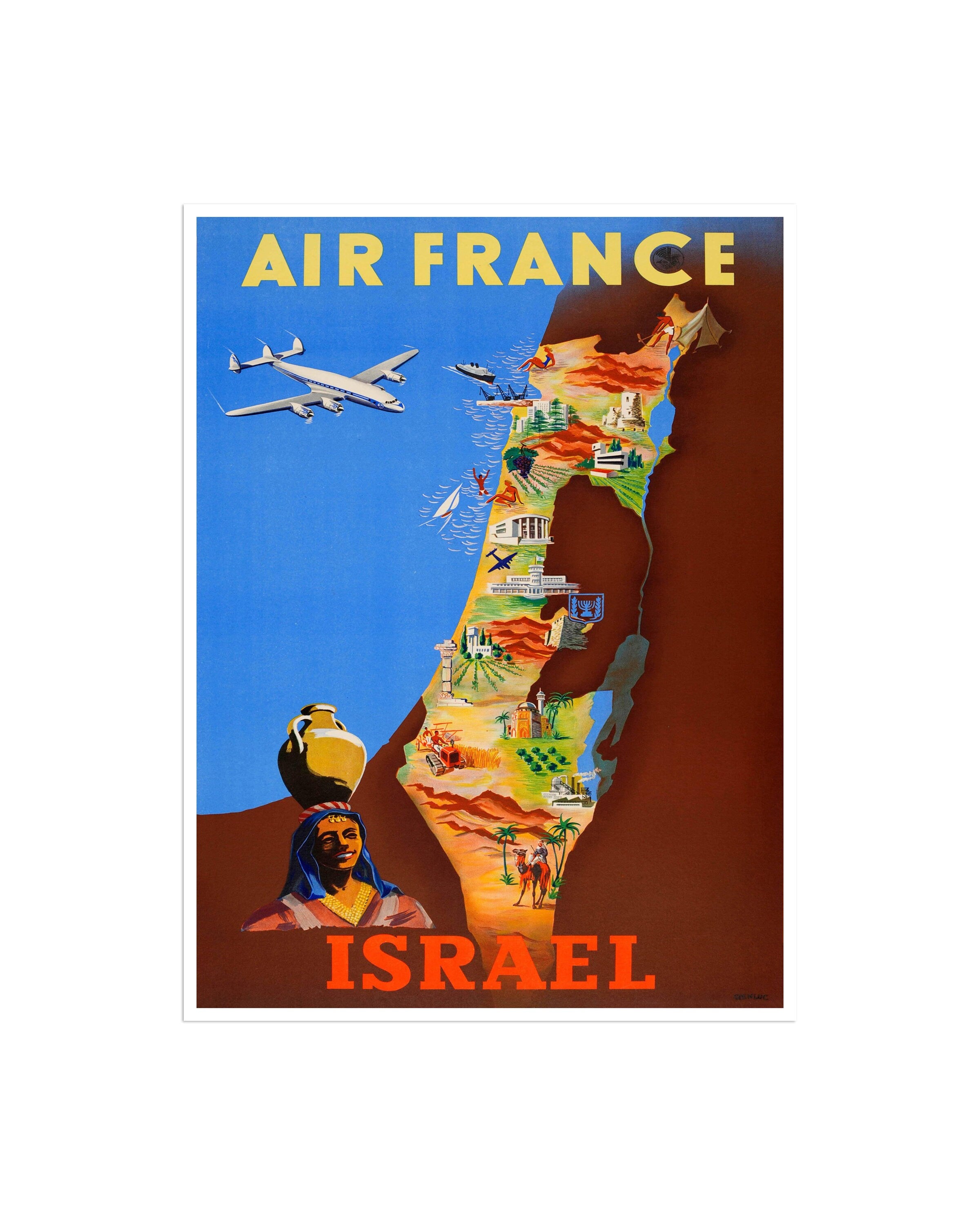 Israel Travel Art Print Vintage Poster Home Decor (XR2603)