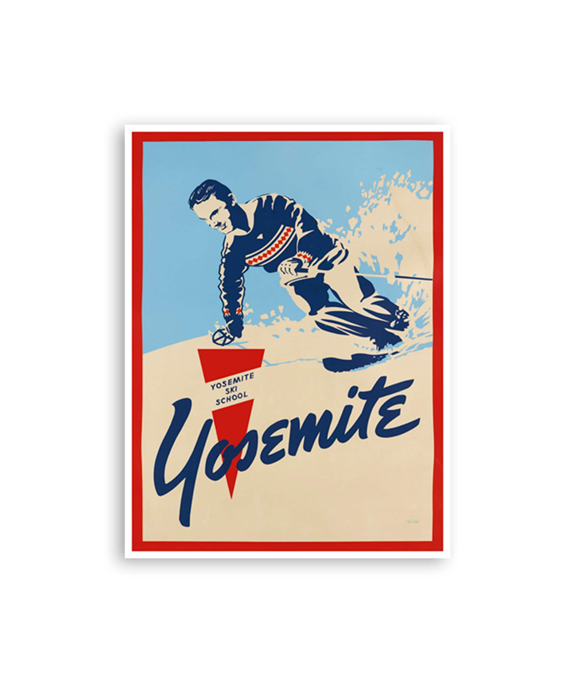 Yosemite Ski Poster Travel Art Vintage Sports Print (H828)