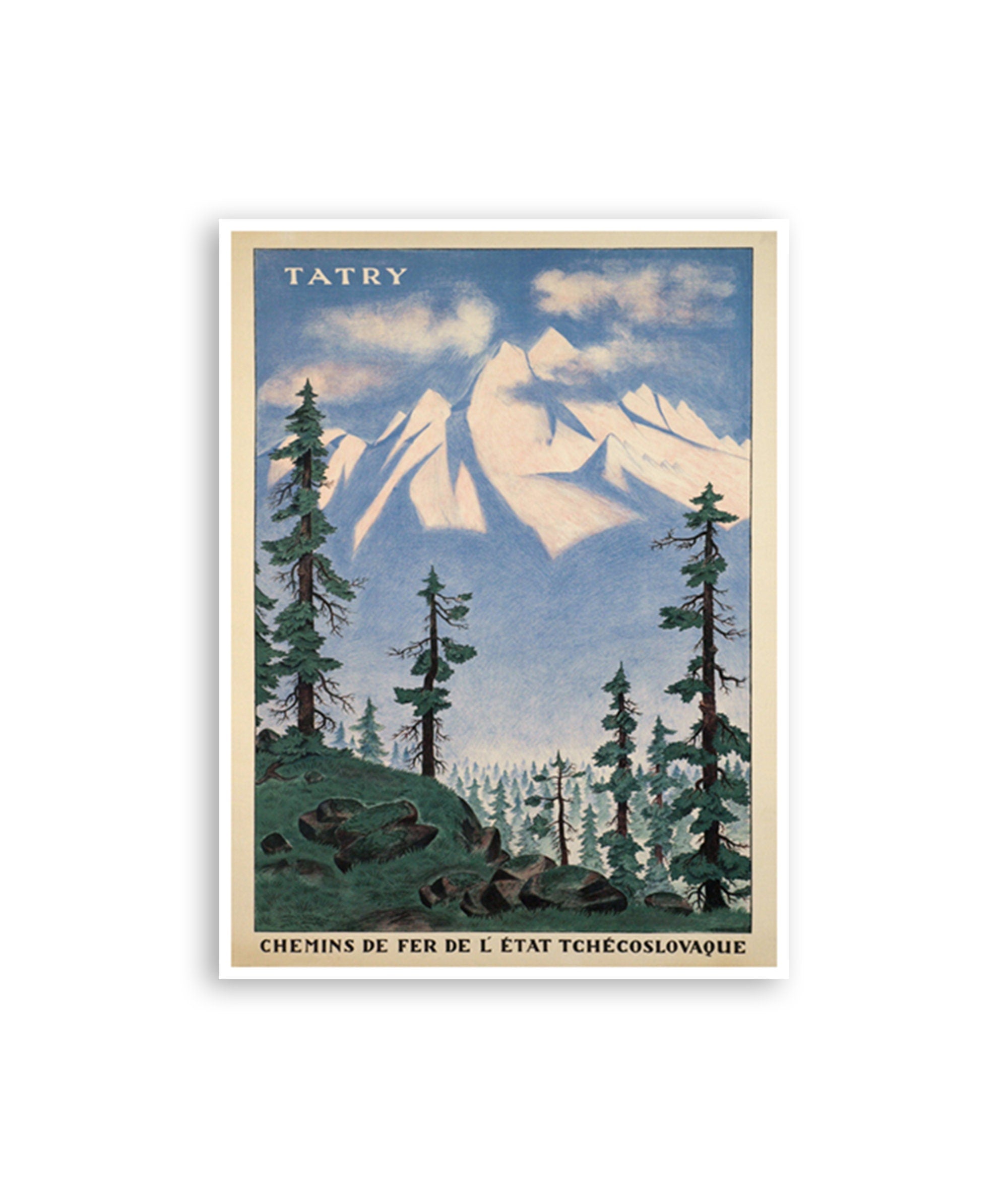 Tatry Mountains Art Slovakia Travel Poster Home Decor Retro Print (XR2777)