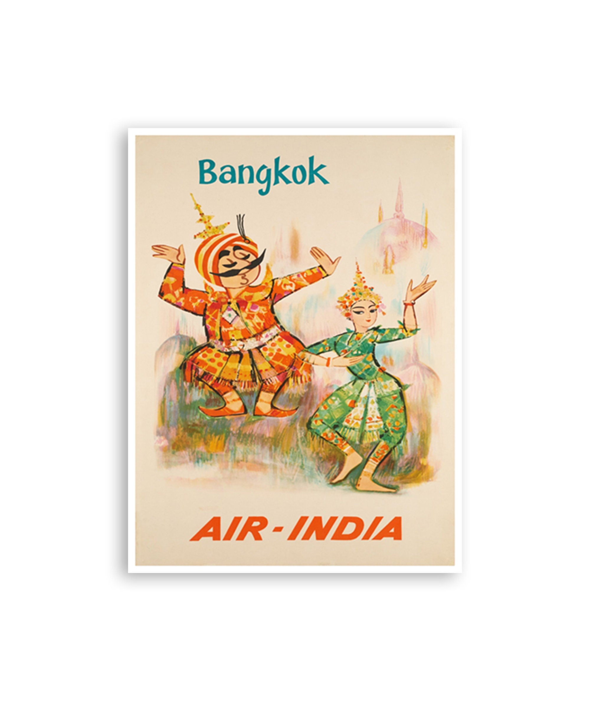 Bangkok Art Thailand Poster Travel Print Vintage Thai Home Decor (XR2911)