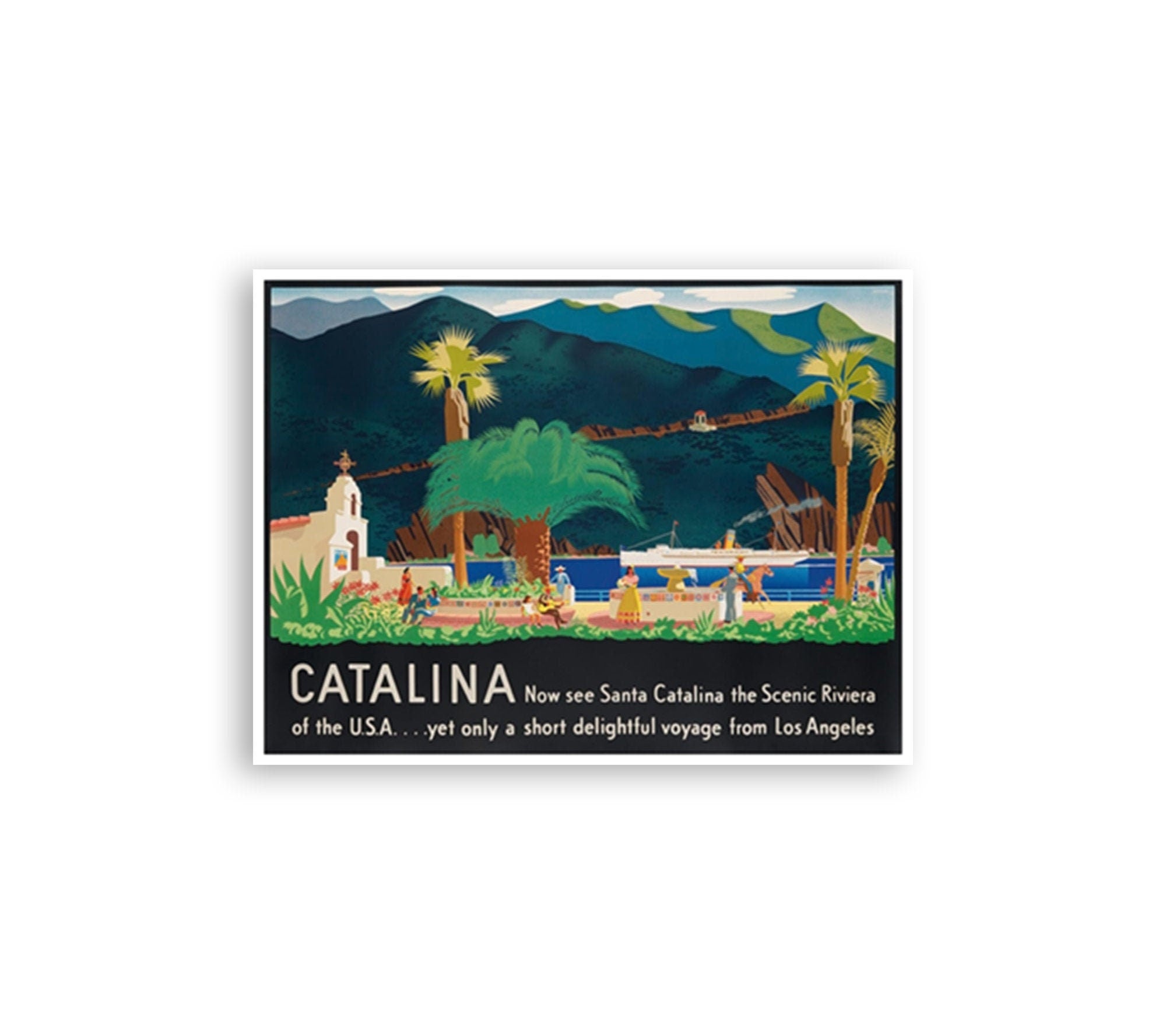 Catalina Island Art Retro Poster Art Travel Poster Wall Art Print (XR2778)