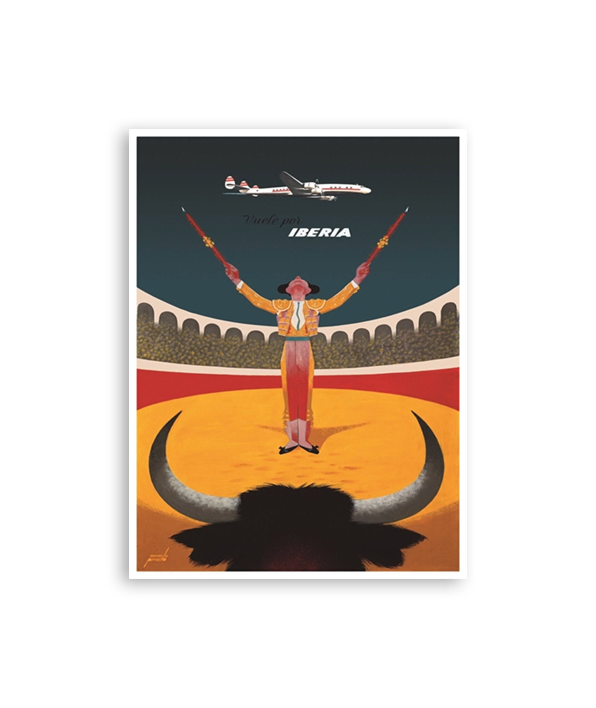 Spain Travel Poster Bull Fighter Vintage Art Print (TR21)