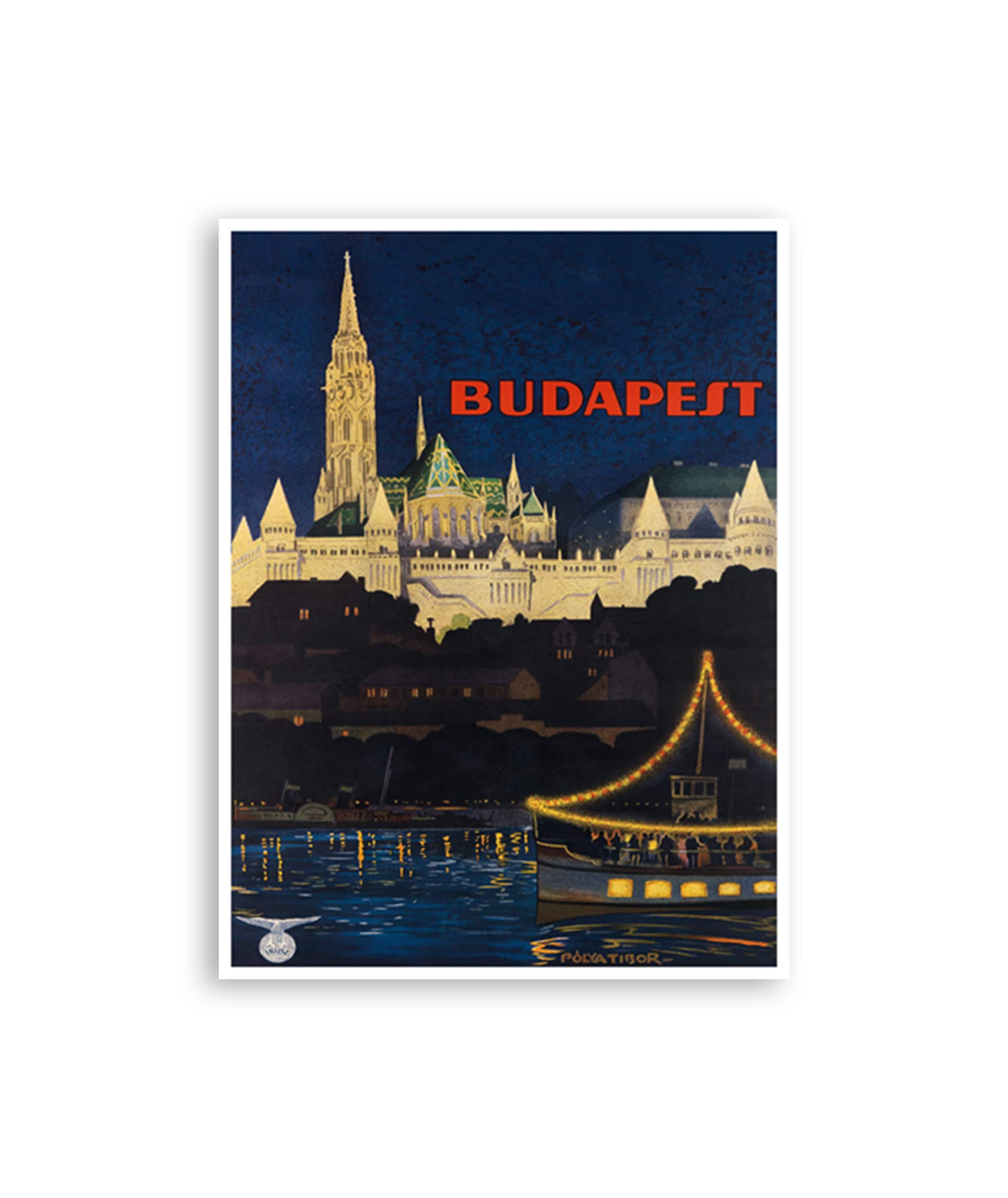 Budapest Art Hungary Travel Poster Vintage Print (XR3058)