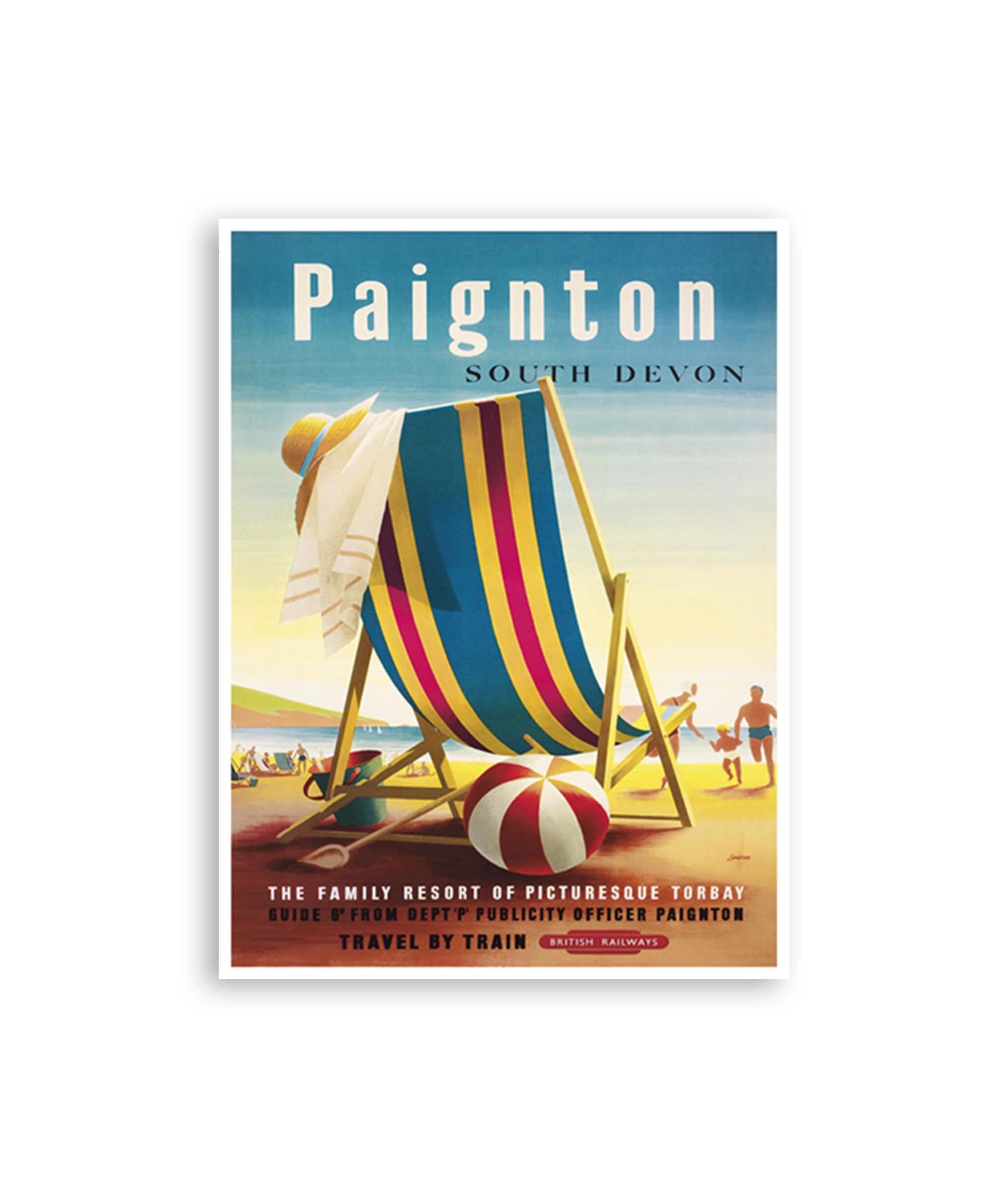 Paignton Art Print South Devon Travel Poster Home Decor (XR3055)