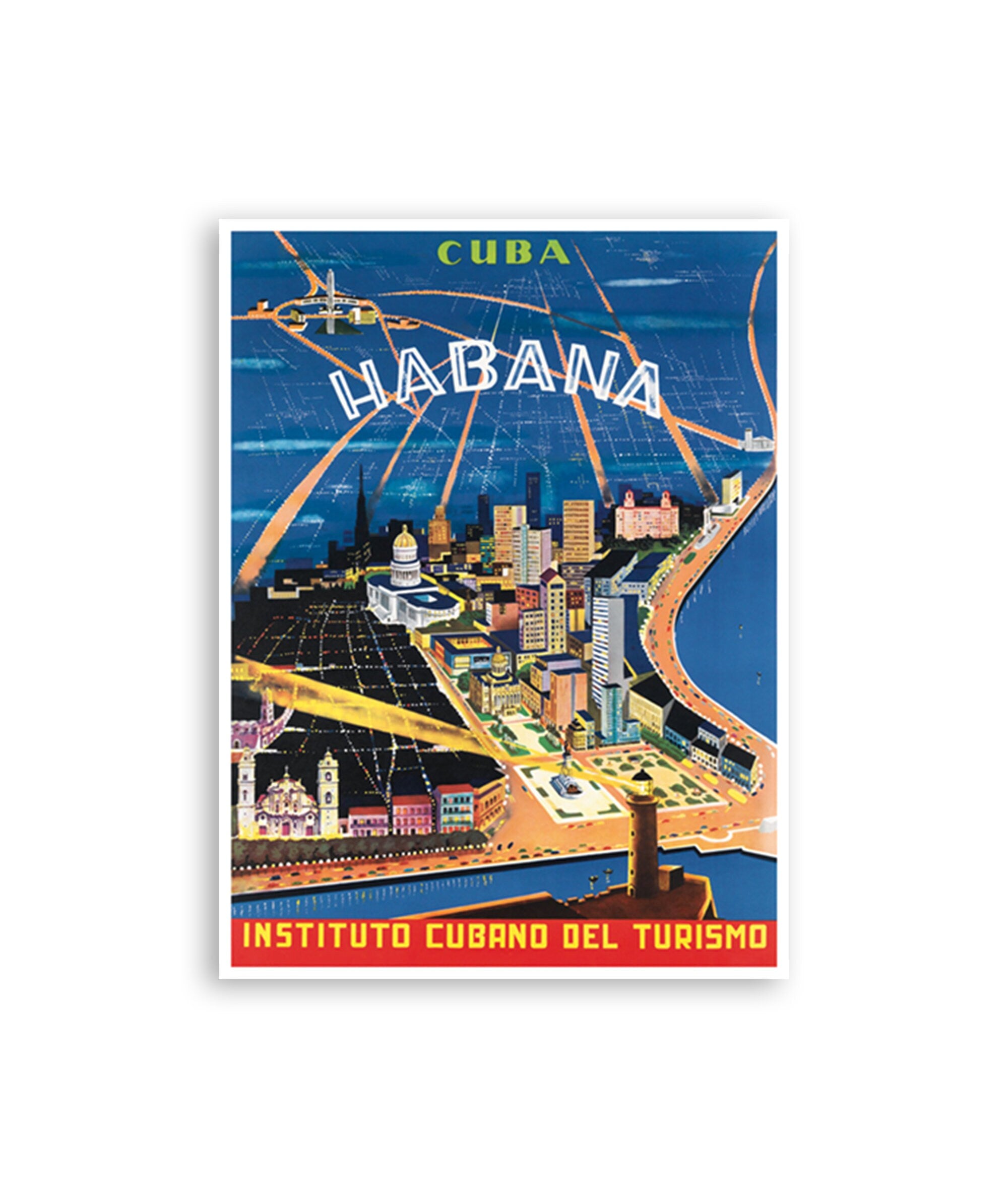 Havana Art Cuba Travel Print Cuban Vintage Poster (XR3012)