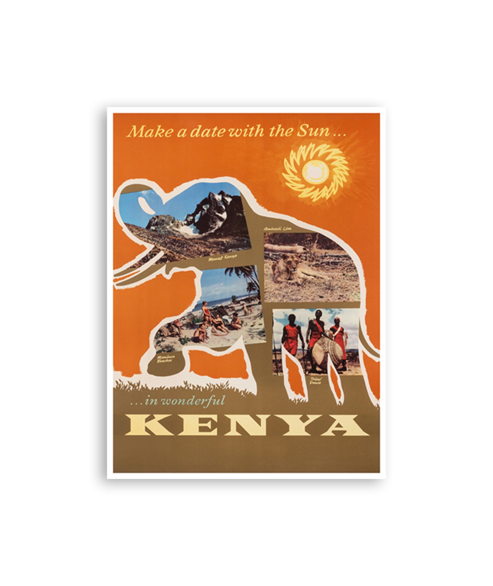 Kenya Travel Poster Africa Art Print Home Decor (XR2937)