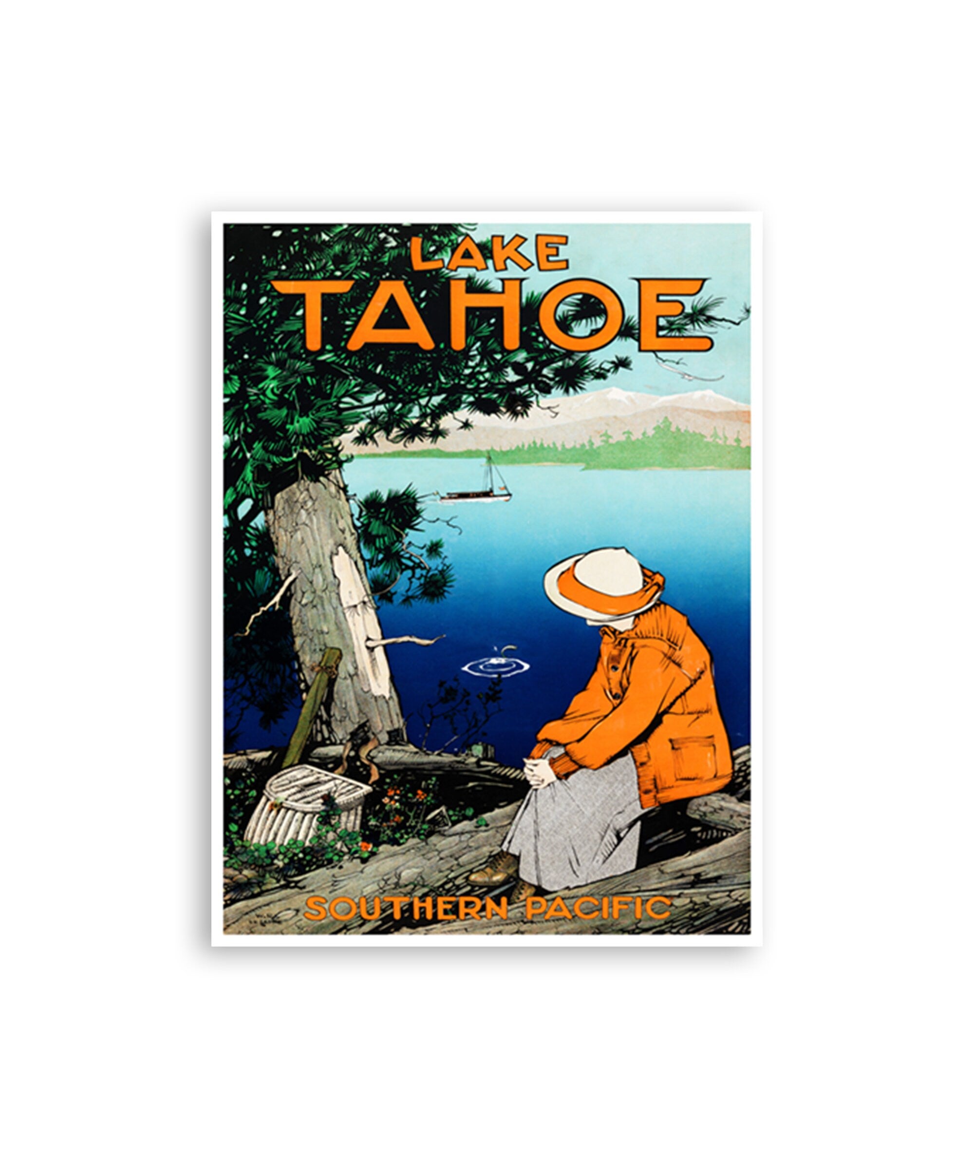 Lake Tahoe Art Vintage Travel Poster Print (XR2934)