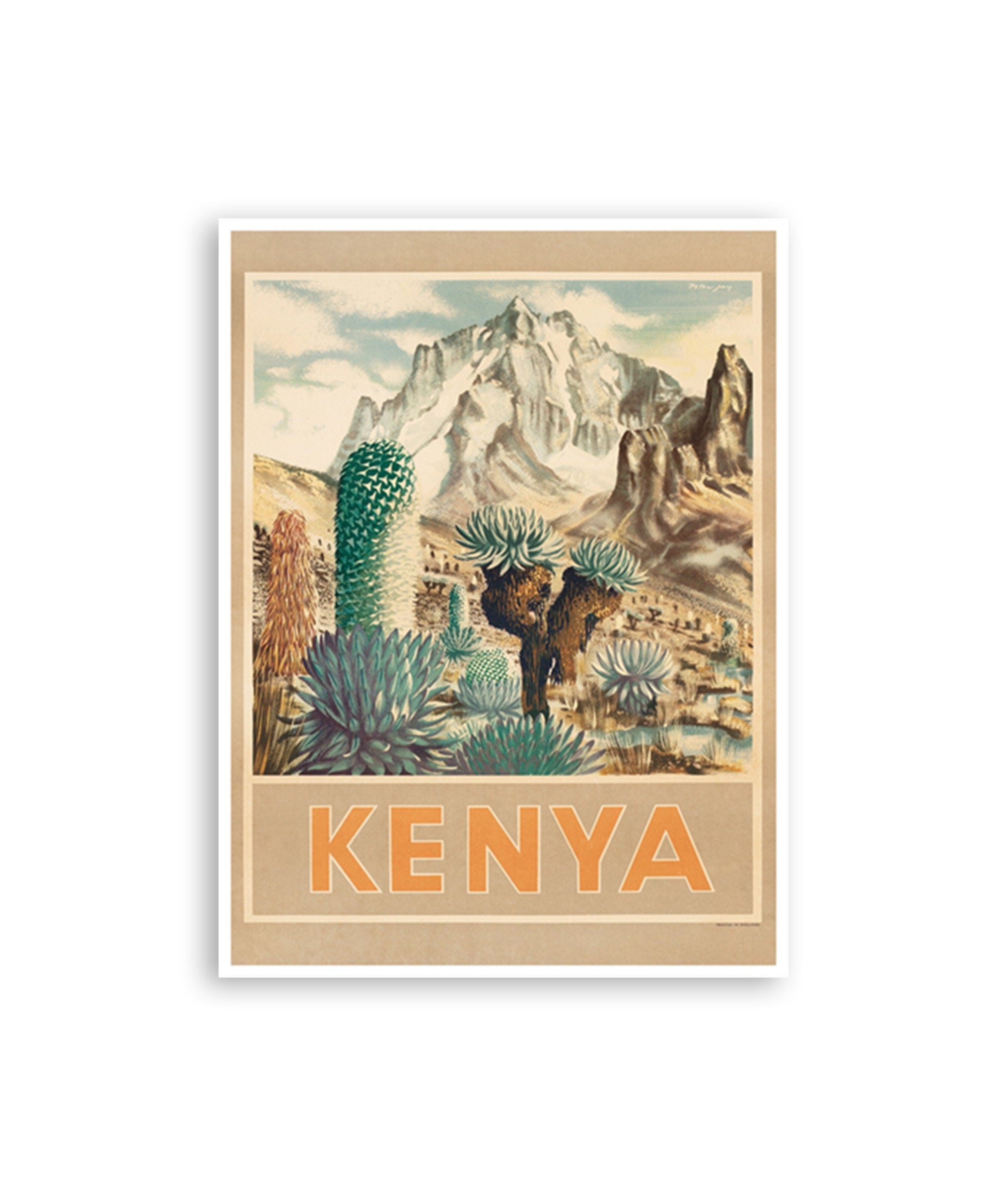 Kenya Wall Art Africa Travel Poster Art Print (XR3076)