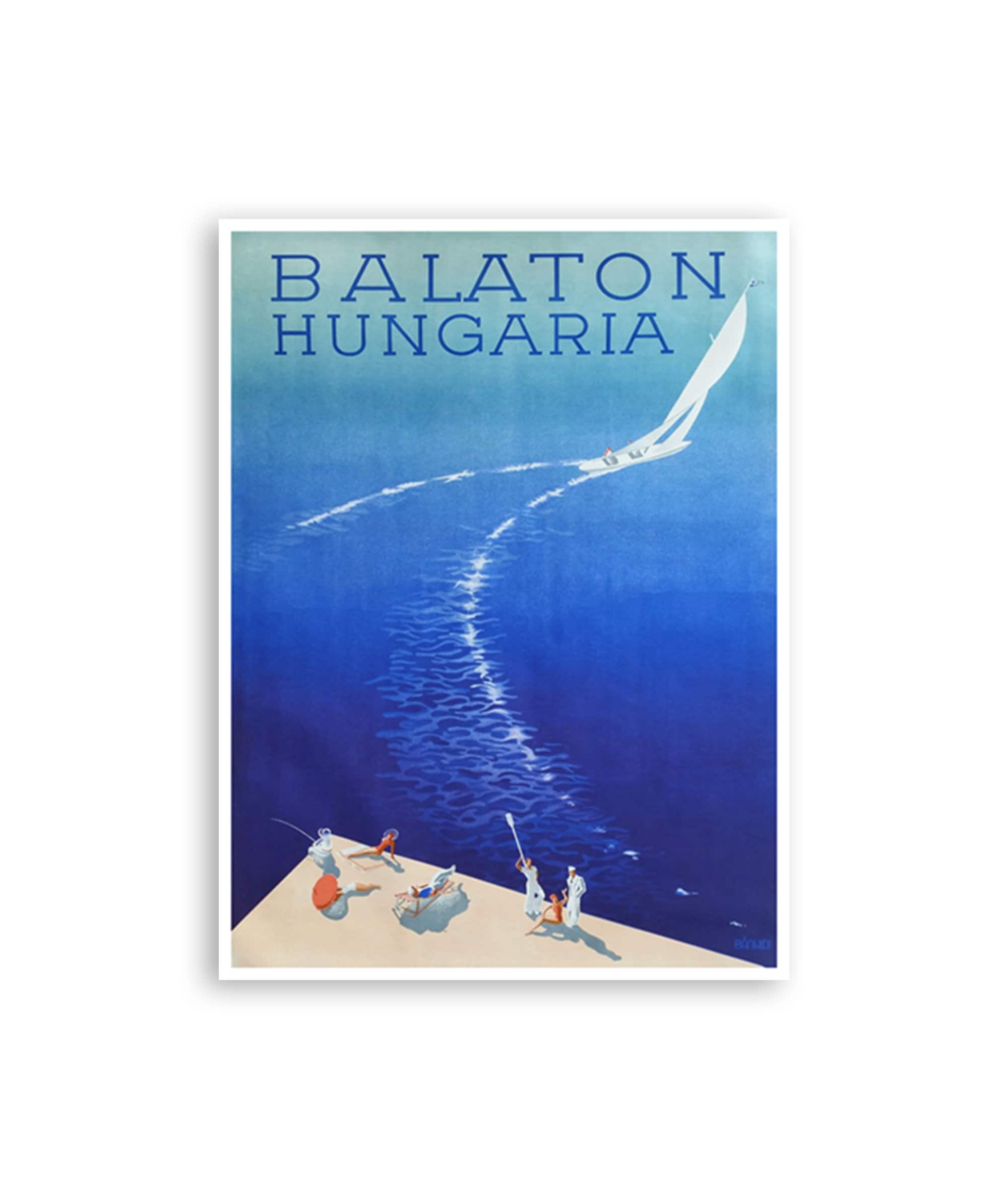 Lake Balaton Art Hungary Travel Print Poster Hungarian Wall Art (XR2878)