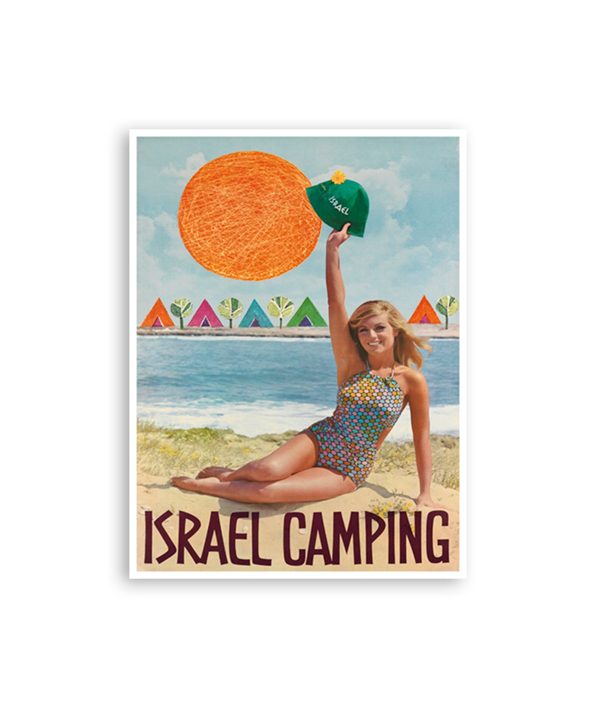 Israel Travel Poster Retro Camping Poster Vintage Print (H892)