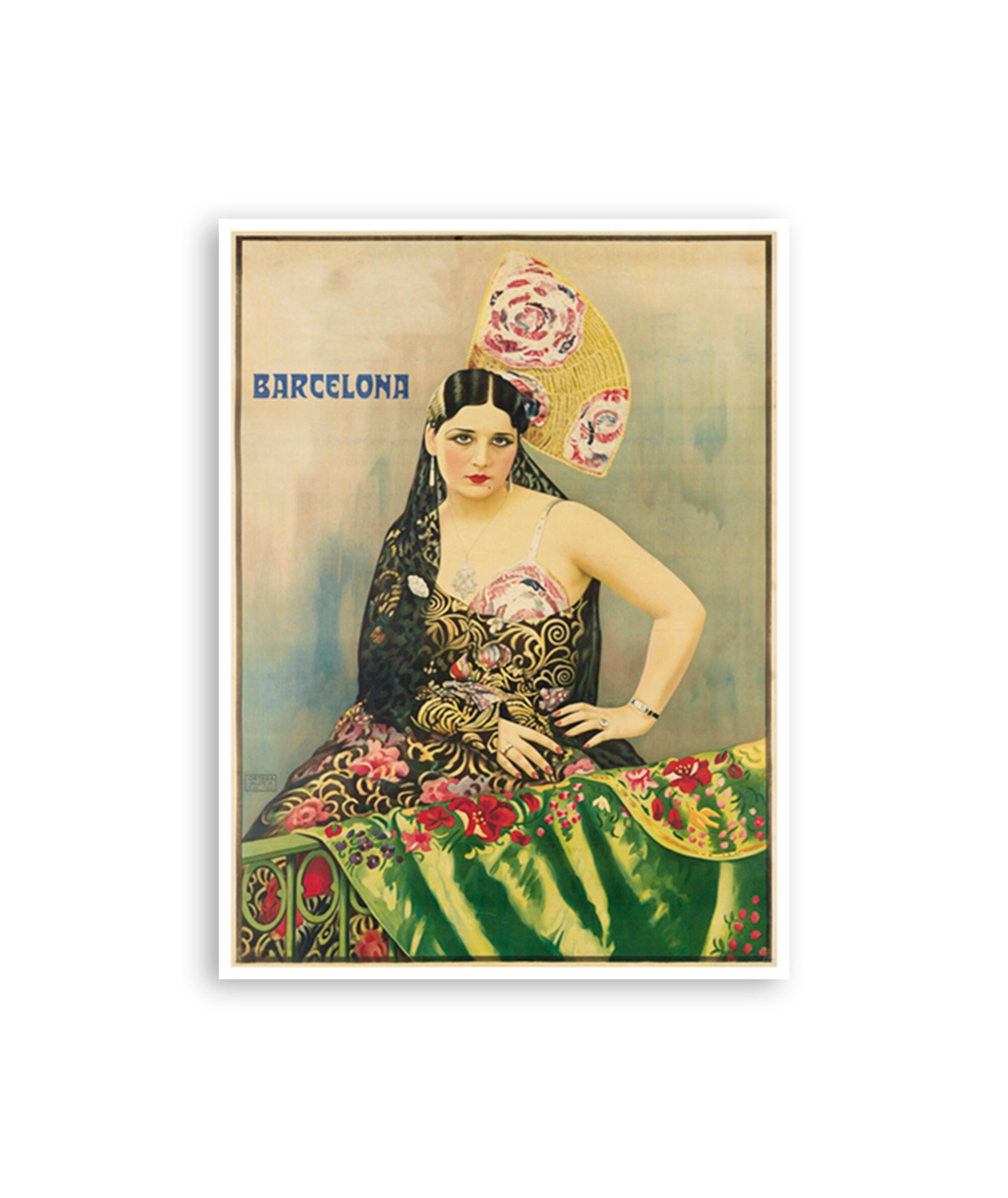 Barcelona Wall Art Spain Travel Poster Print Spanish Decor (H893)