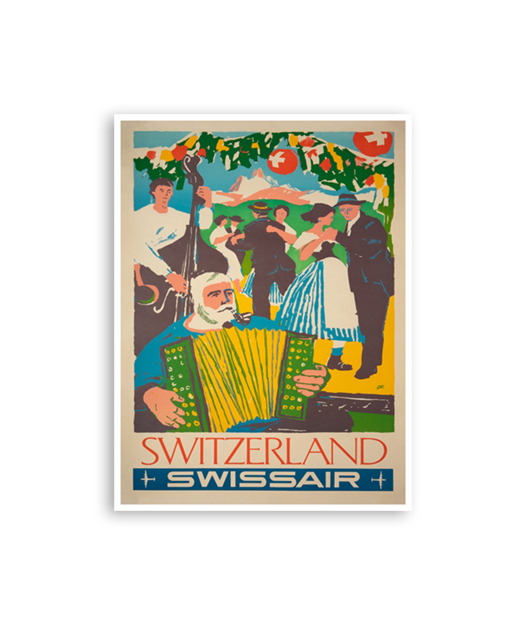 Switzerland Wall Art Print Swiss Travel Poster (XR3094)