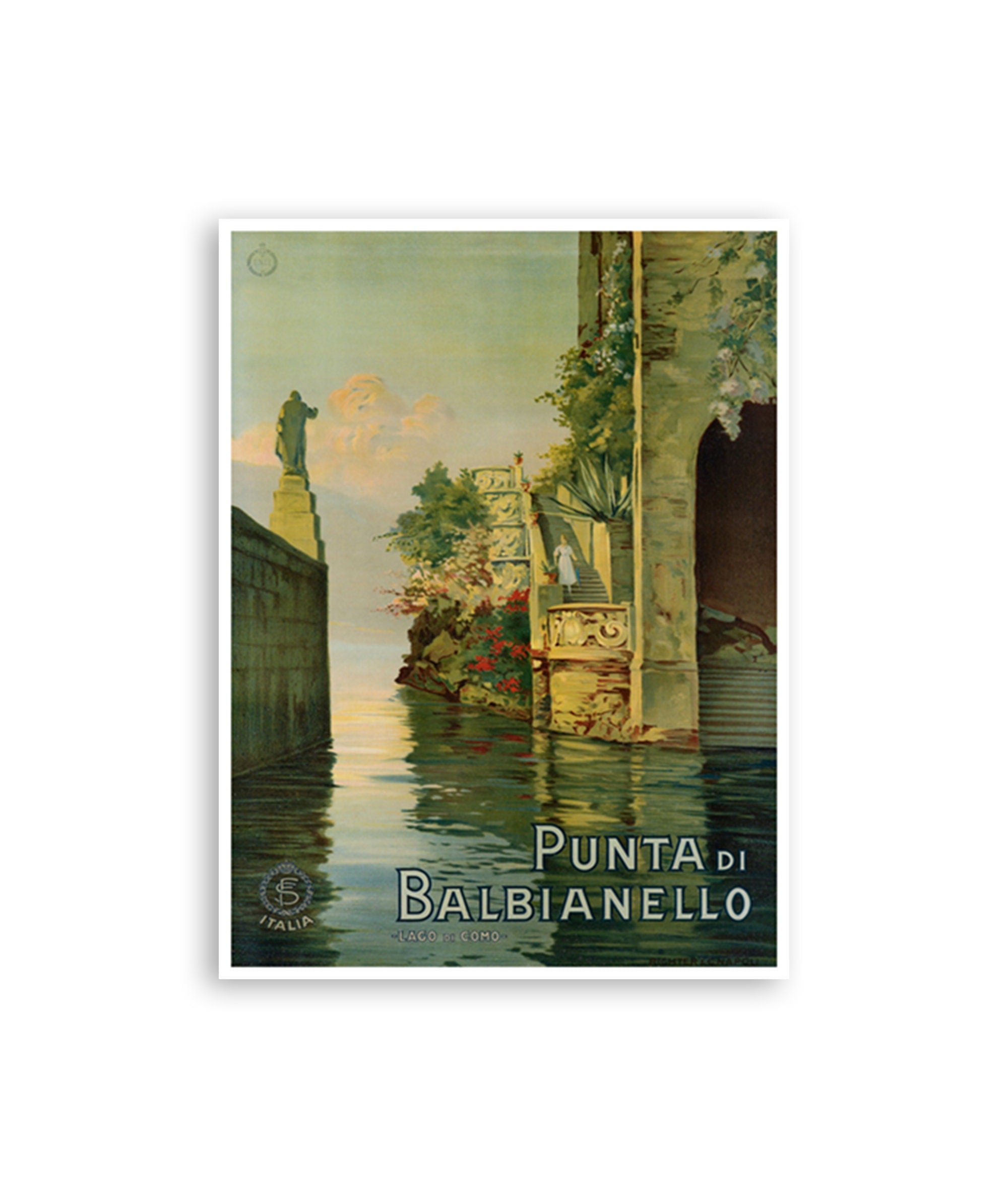Lake Como Poster Art Italy Travel Print Vintage Decor (XR2974)