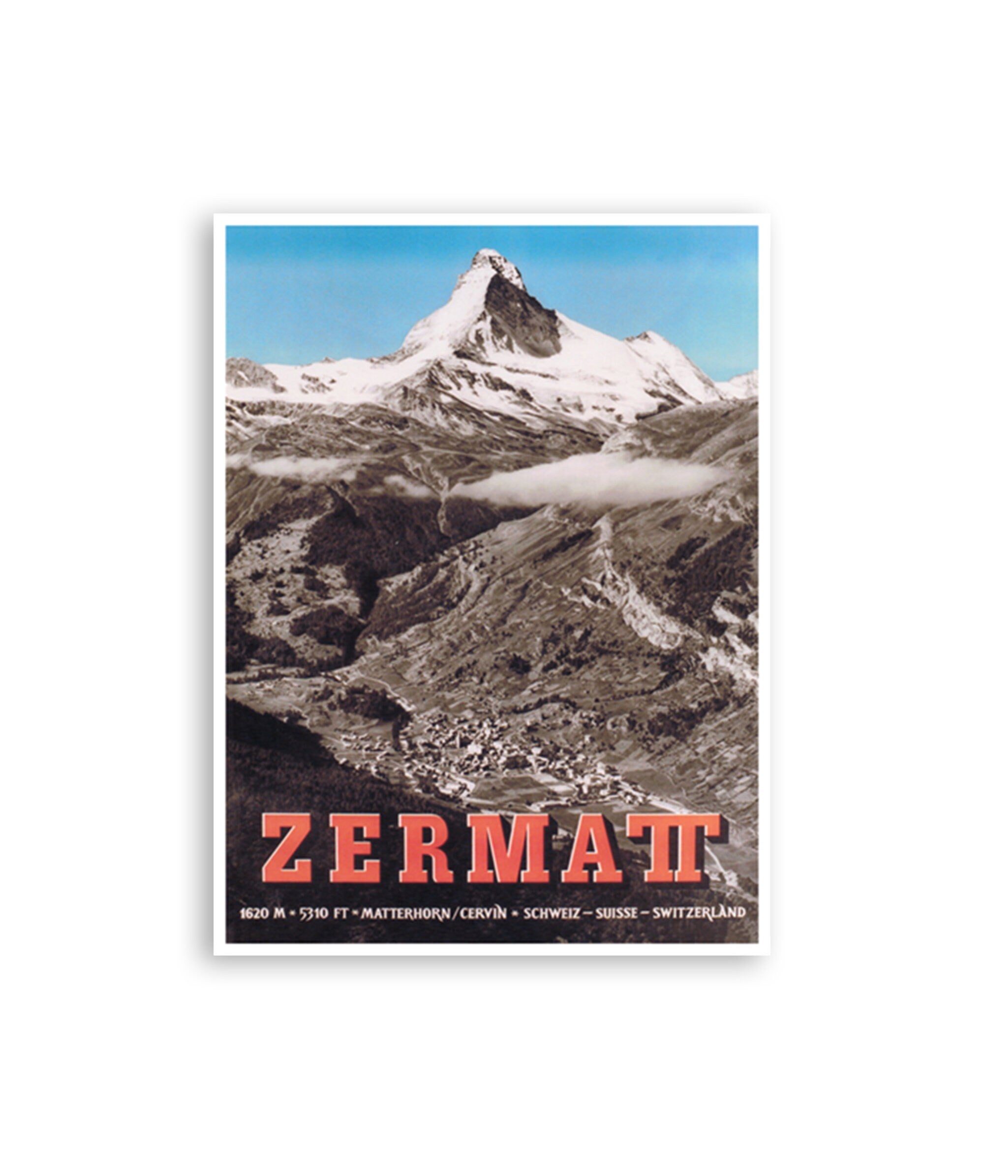 Zermatt Travel Art Poster Print Swiss Wall Decor (XR3119)