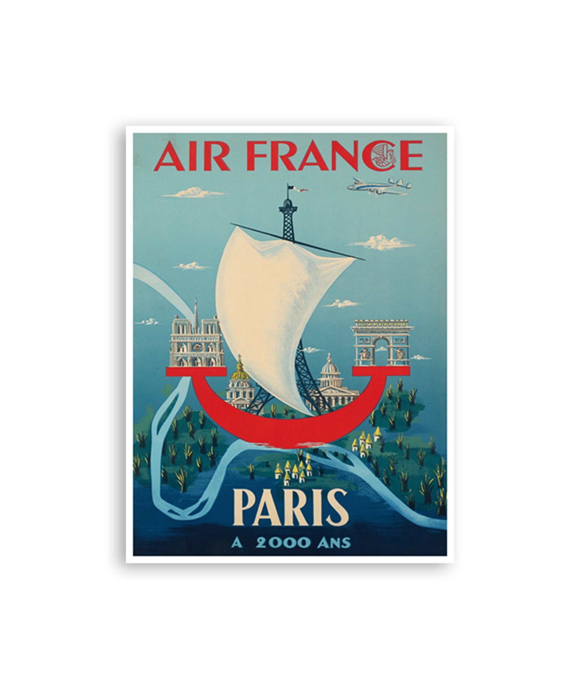 Paris Travel Poster France Art Print French Vintage Home Decor (XR3034)