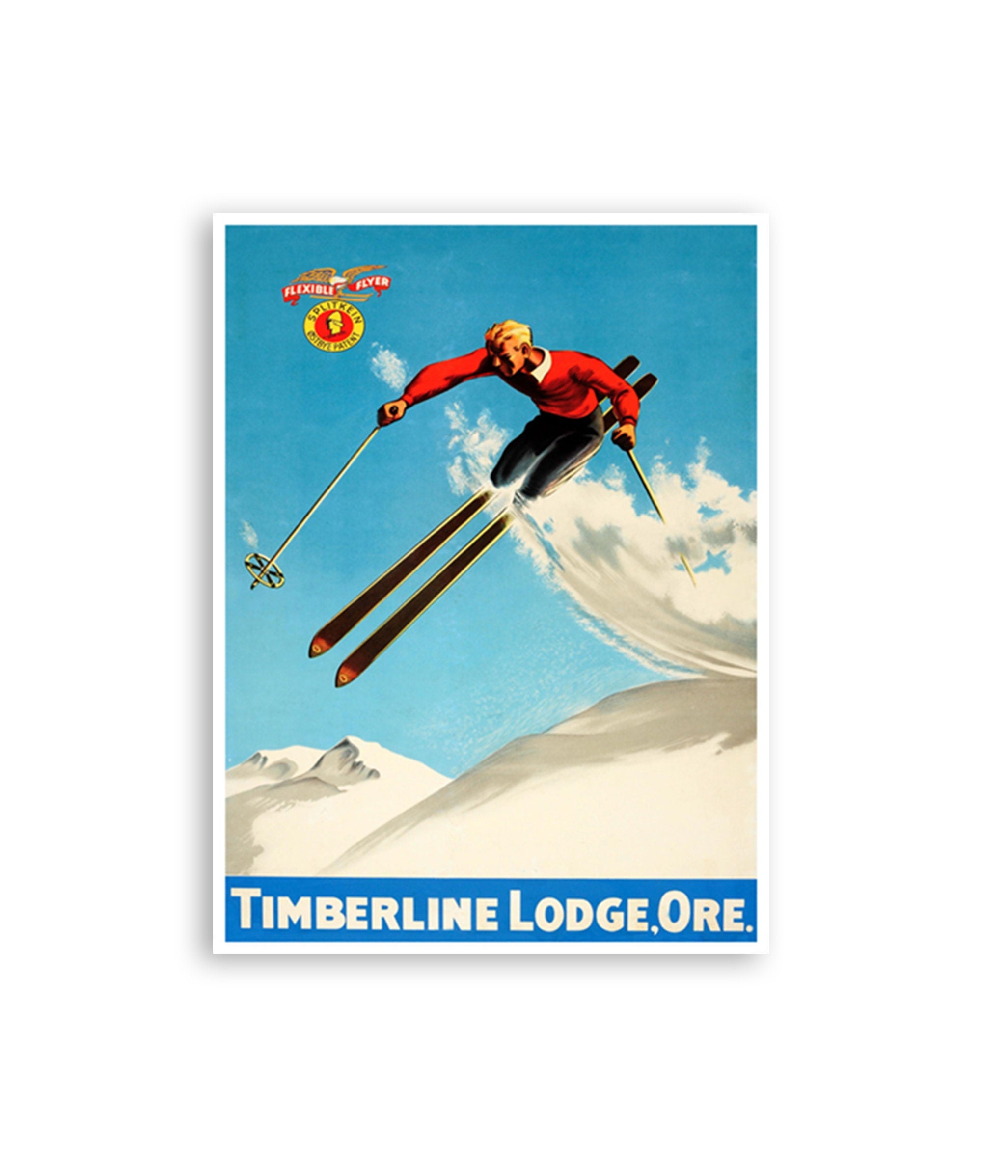 Timberline Ski Poster Oregon Travel Art Vintage Print (XR3059)