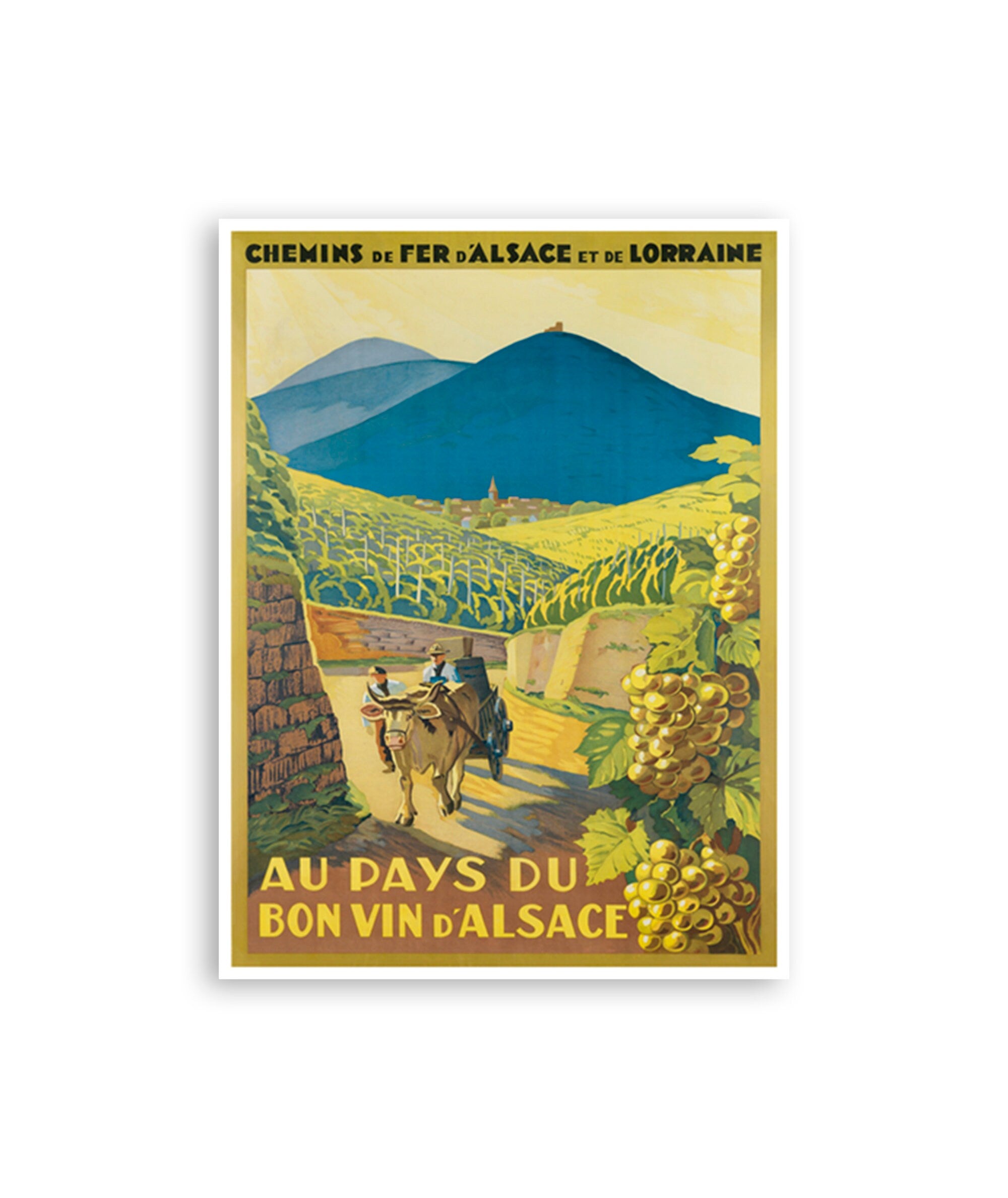 French Wines Wall Art Alsace Travel Poster Vintage Home Decor (XR3056)