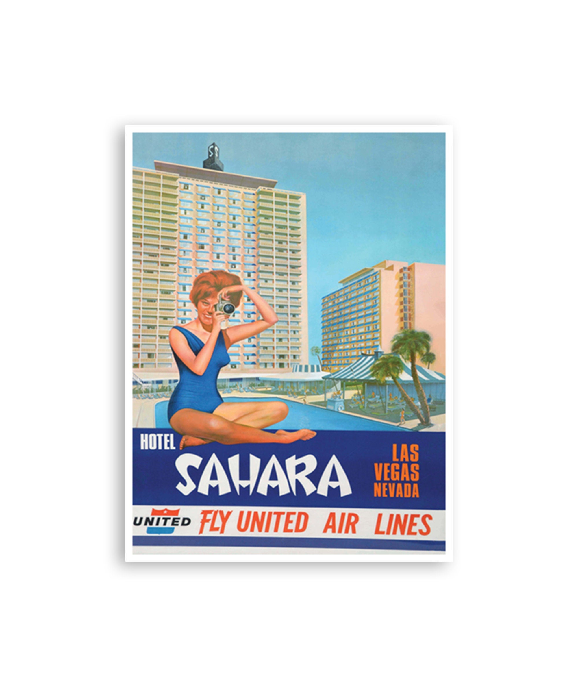 Las Vegas Poster Travel Art Retro Nevada Print (H823)