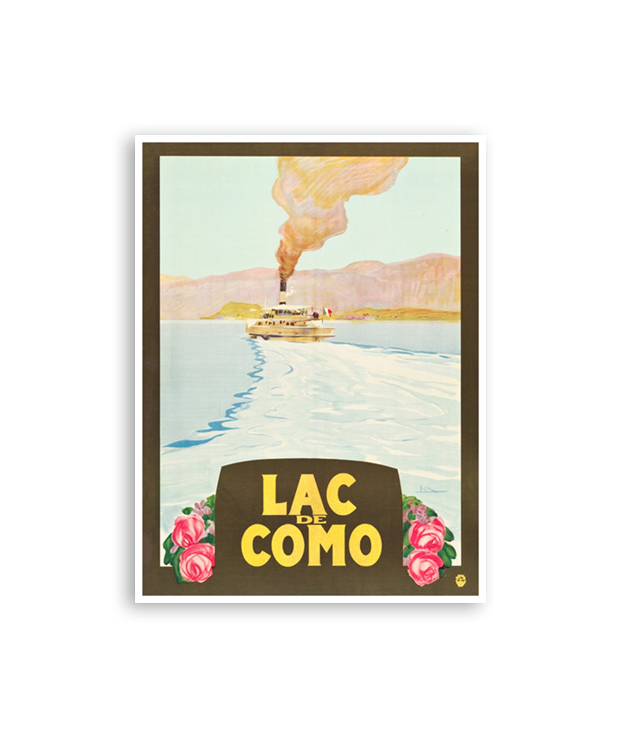 Lake Como Poster Travel Art Italy Home Decor Vintage Print (H896)