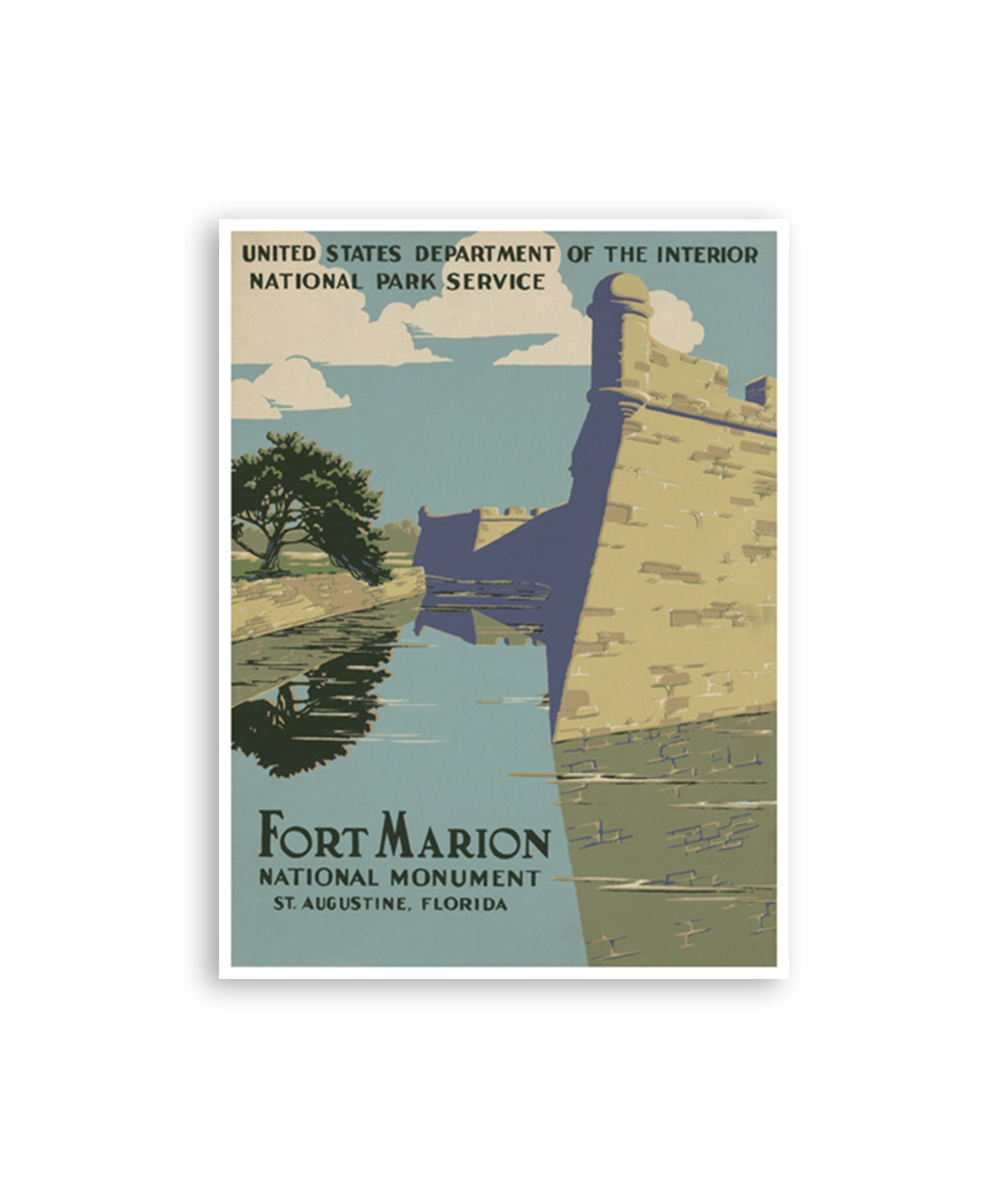 St Augustine Art Florida Travel Poster Fort Marion Print  (XR2912)