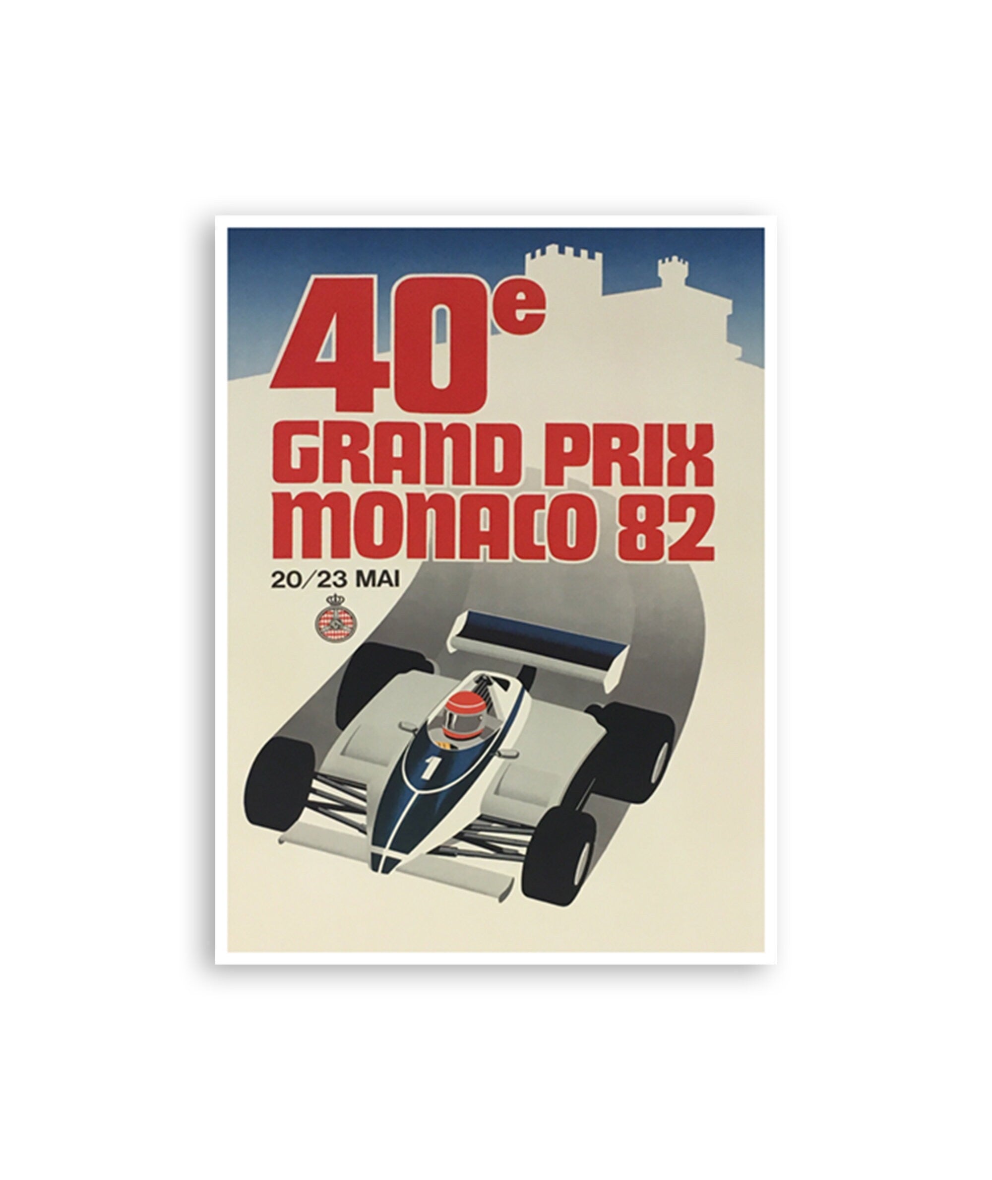 Monaco Racing Art Race Car Poster Sports Decor Retro Decor Print (H901)