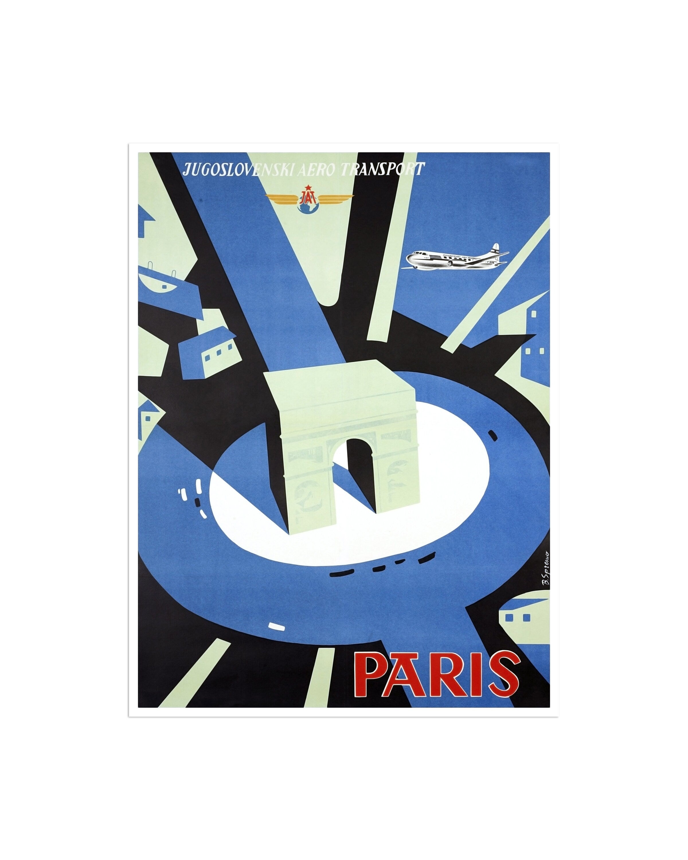 Vintage Paris Art Print French Home Decor Travel Poster (XR1687)