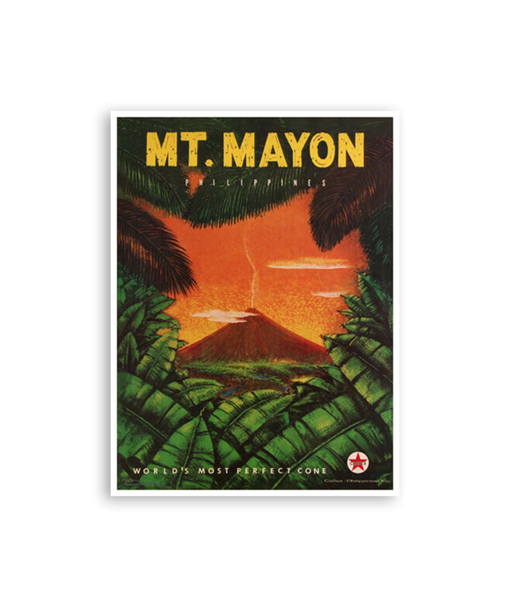 Philippines Wall Art Mt. Mayon Travel Poster Print Home Decor (XR3123)