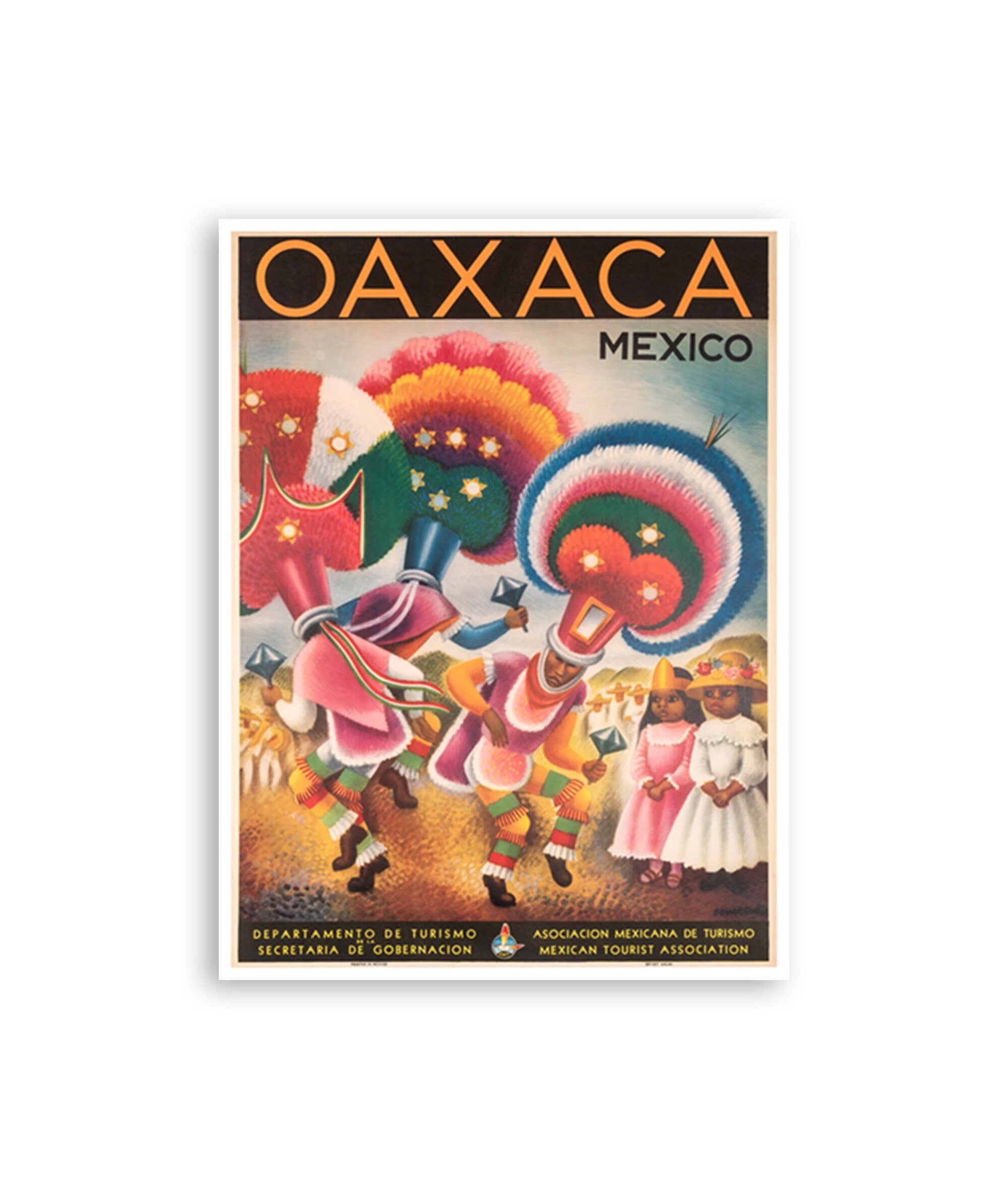 Mexico Art Print Oaxaca Travel Poster Mexican Home Decor (ZT287)