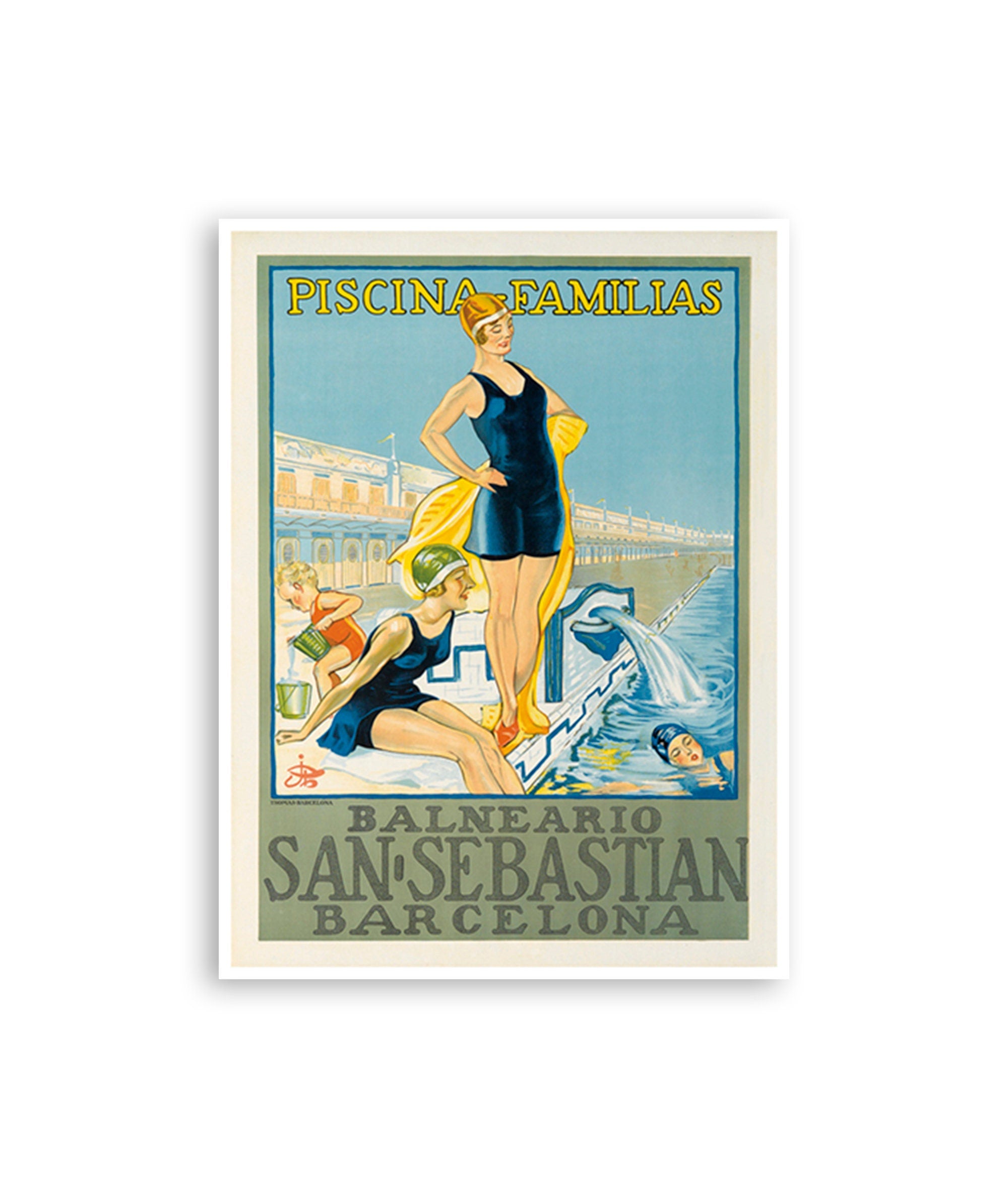 San Sebastian Art Retro Barcelona Travel Poster Decor Print (H912)