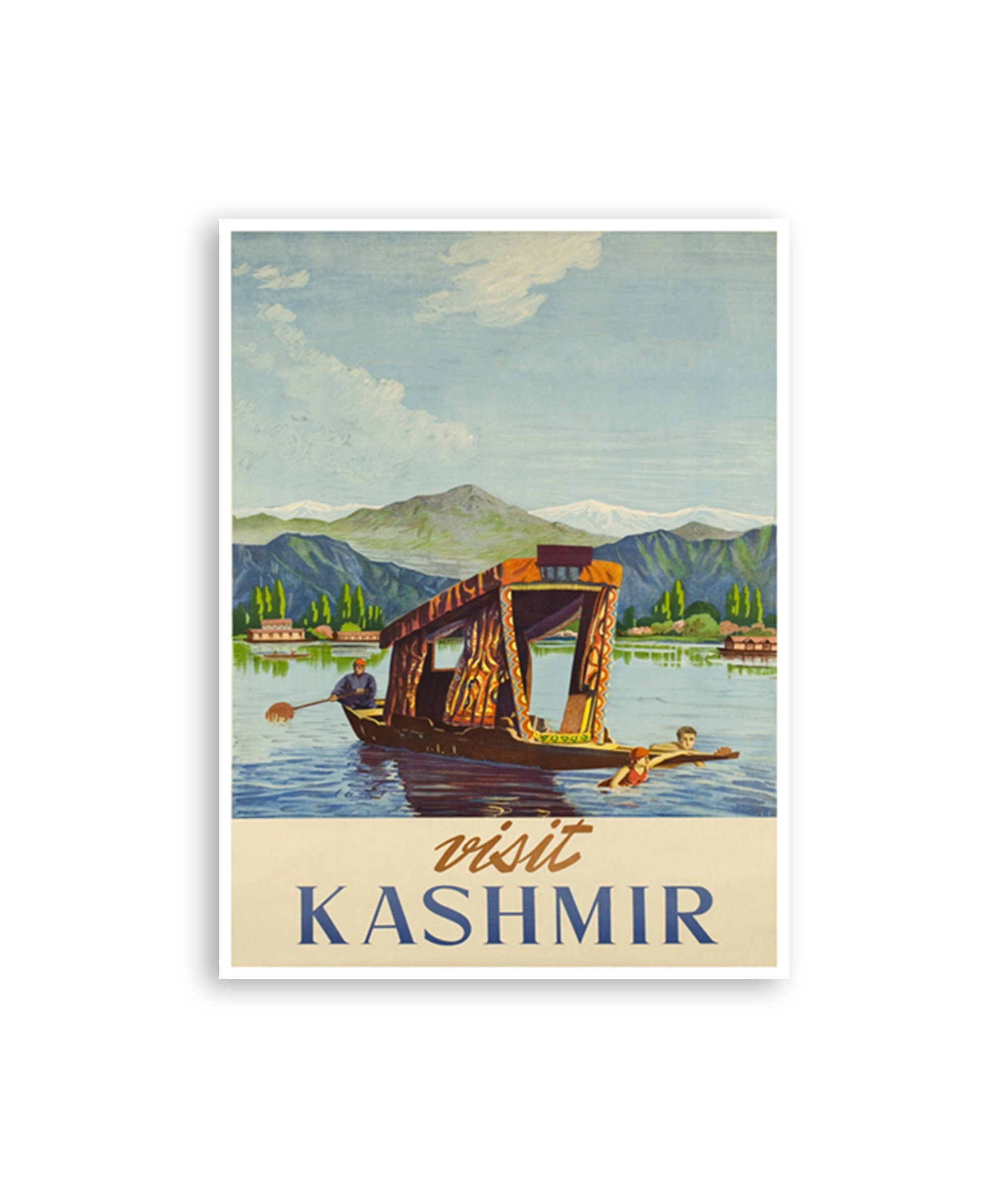 Kashmir India Art Travel Poster Vintage Print Wall Decor (XR3150)