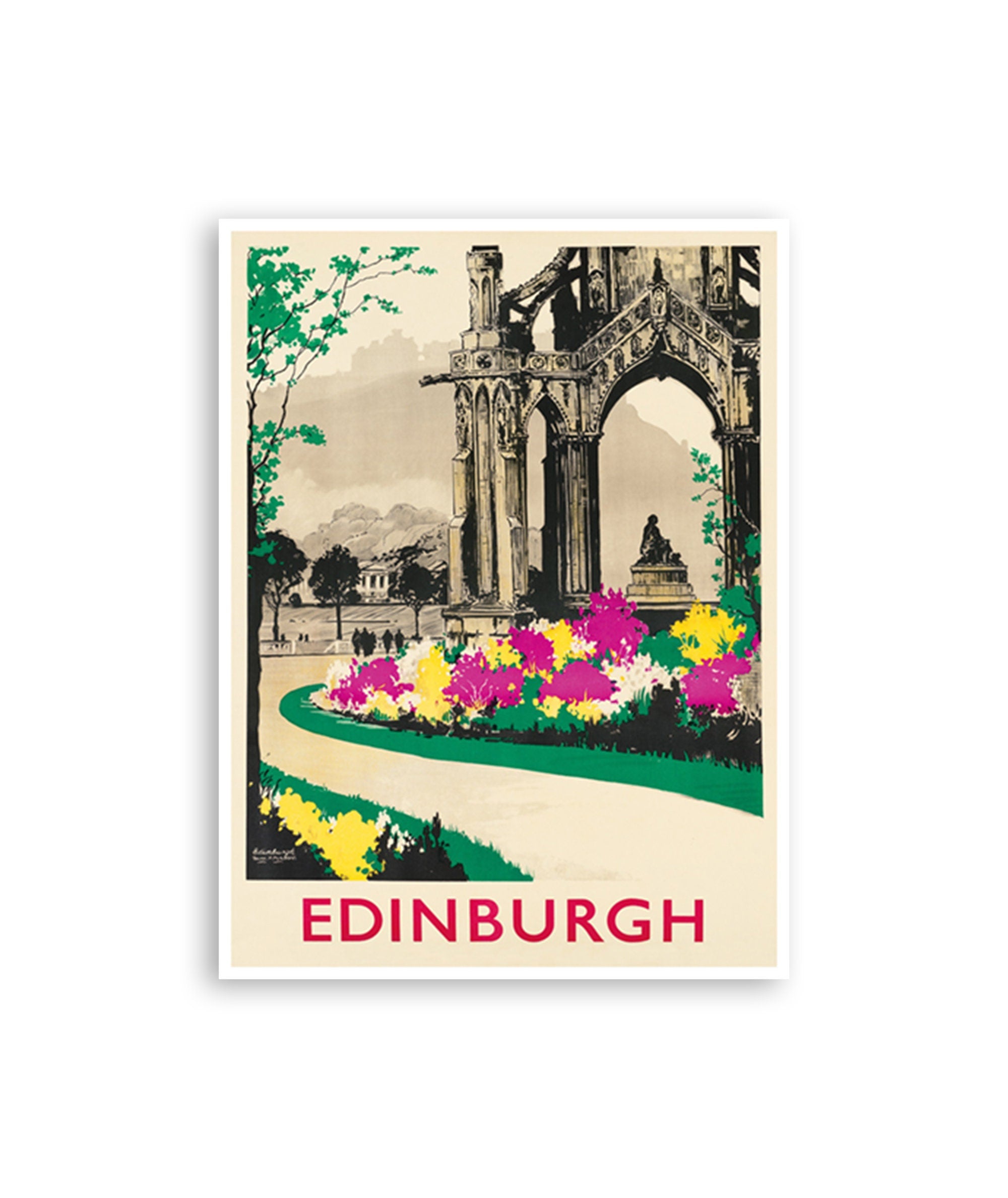 Edinburgh Scotland Art Travel Poster Print Scottish Home Decor (XR3180)