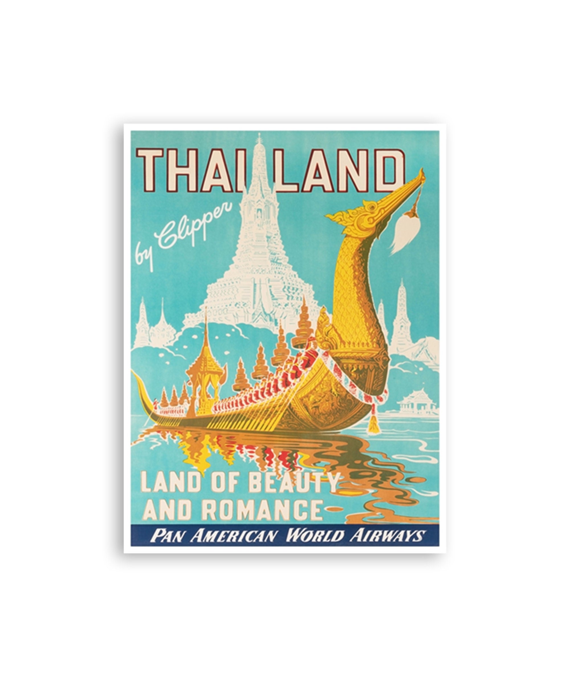 Thailand Poster Travel Art Print Vintage Thai Home Decor (XR3196)