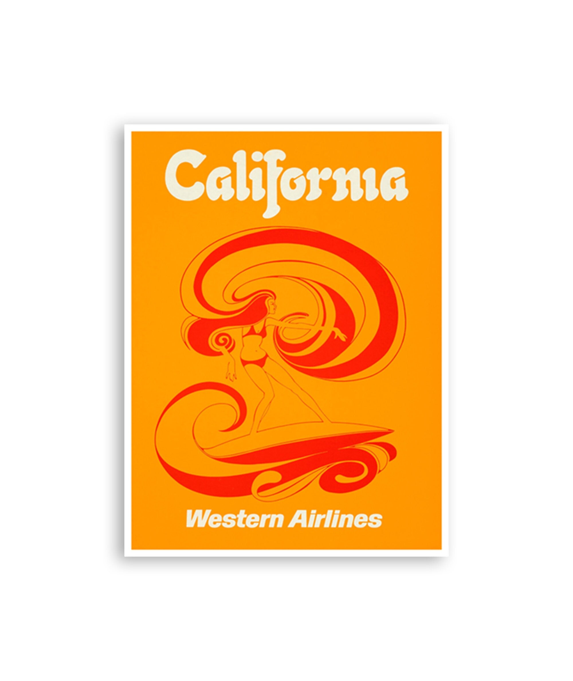 Travel Poster California Retro Art Print (H943)