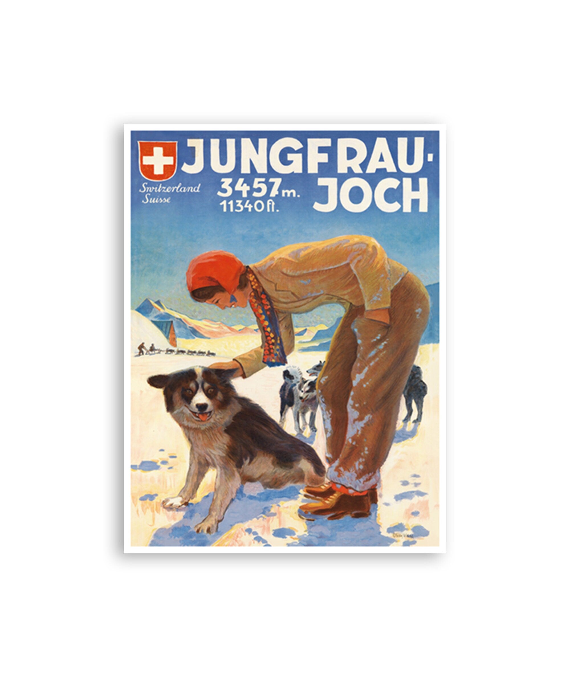 Jungfrau Art Switzerland Travel Poster Print Home Decor (XR3421)