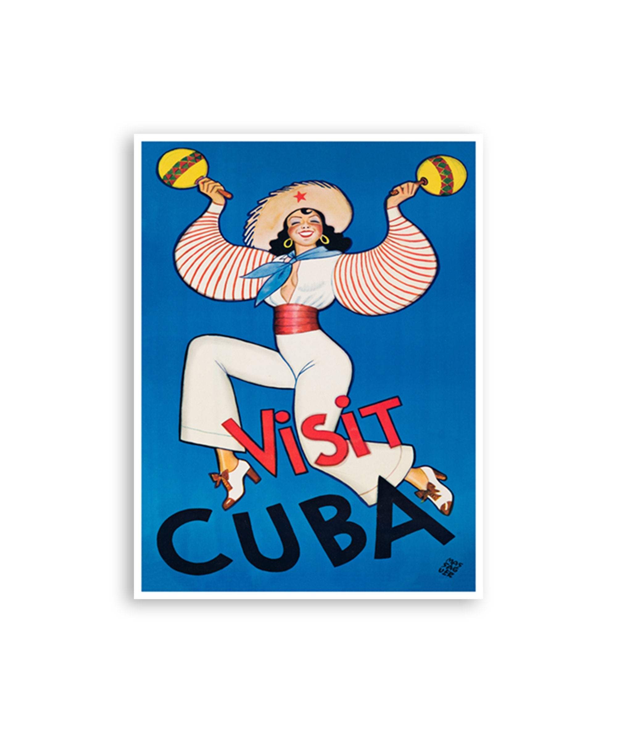 Cuba Travel Poster Cuban Art Vintage Print (XR3446)