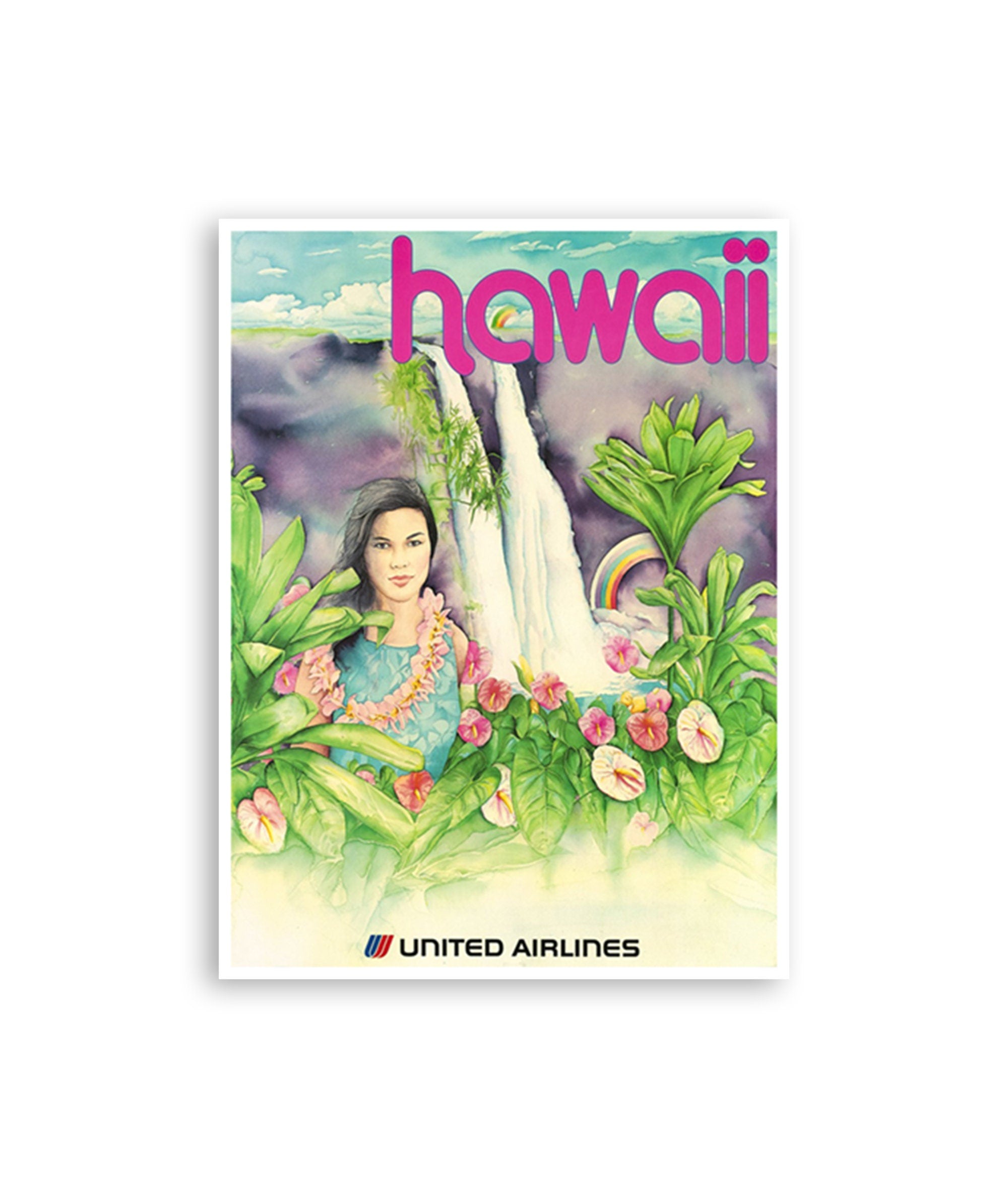 Hawaii Wall Art Print Retro Travel Poster (XR3474)