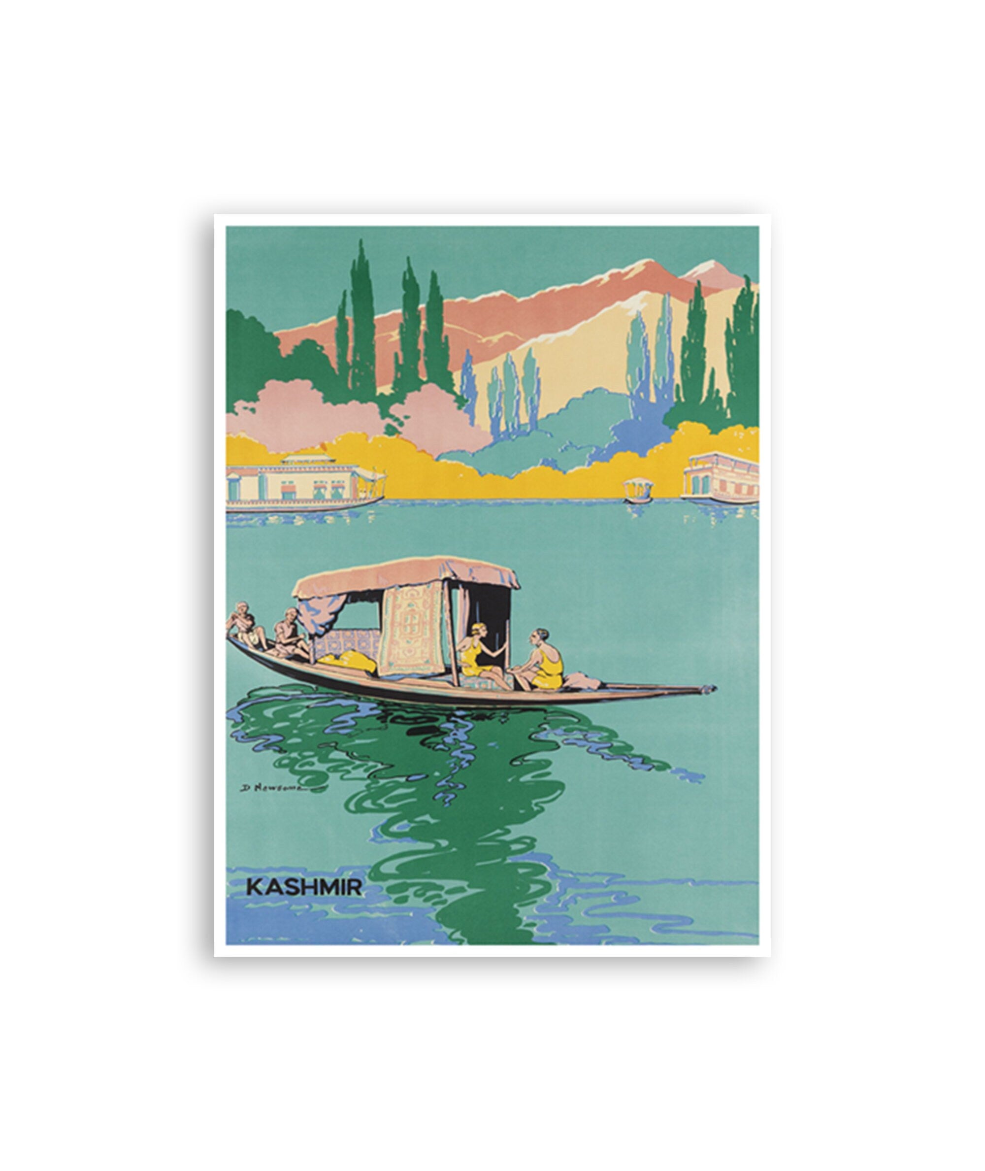 Kashmir Travel Poster India Art Vintage Print Wall Decor (XR2762)